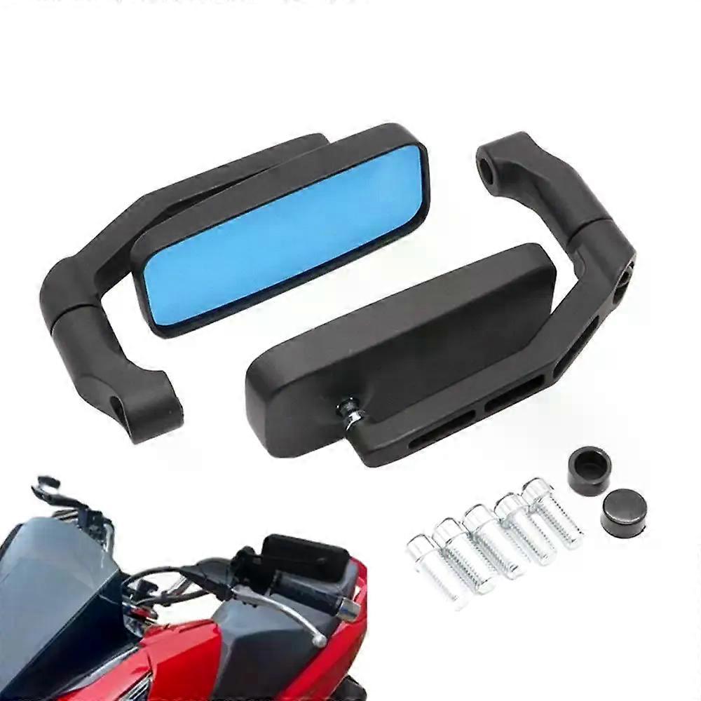 Motorcycle Side Mirror Universal Handlebar Mount Side Mirror Handle Bar Adjustable Clear Handlebar Side Rear View Mirrors For