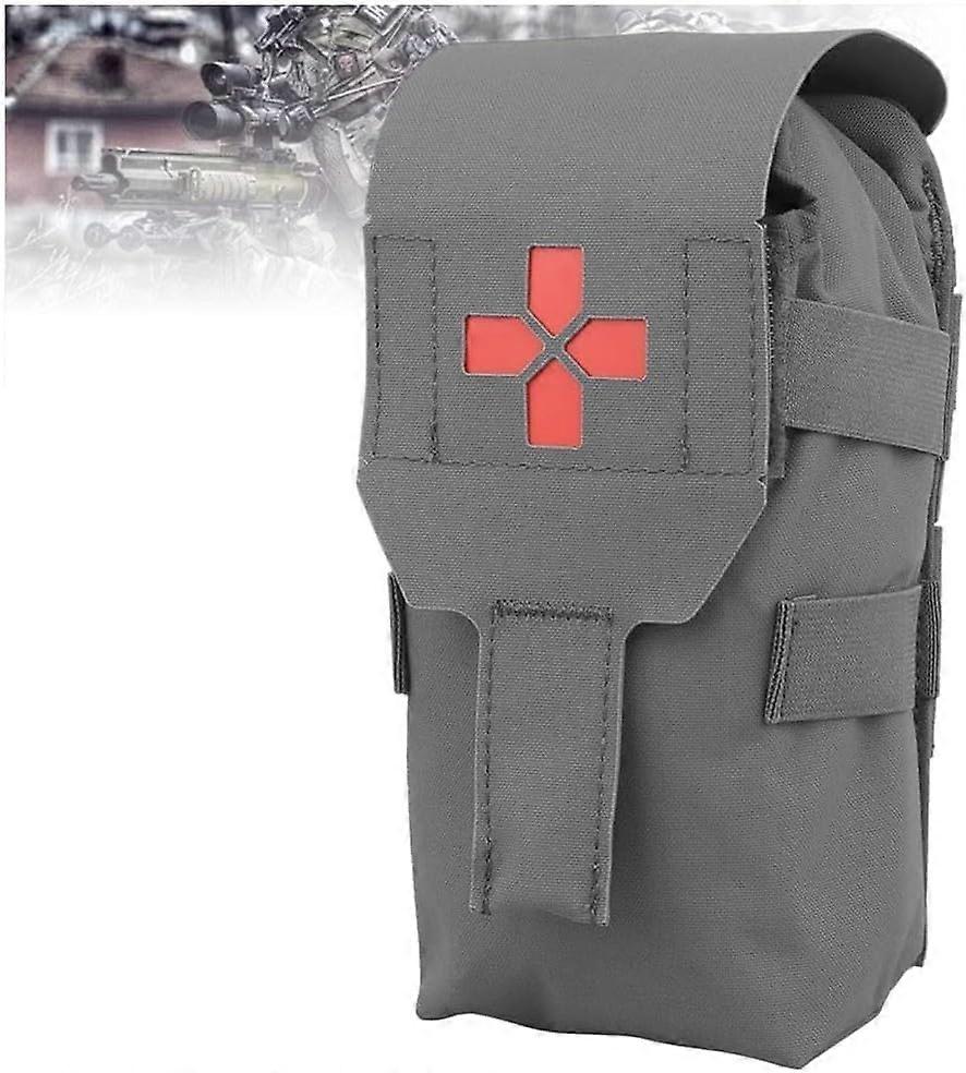 Tactical MOLLE First Aid Pouch with Reflective Logo, Quick Access & Large Capacity