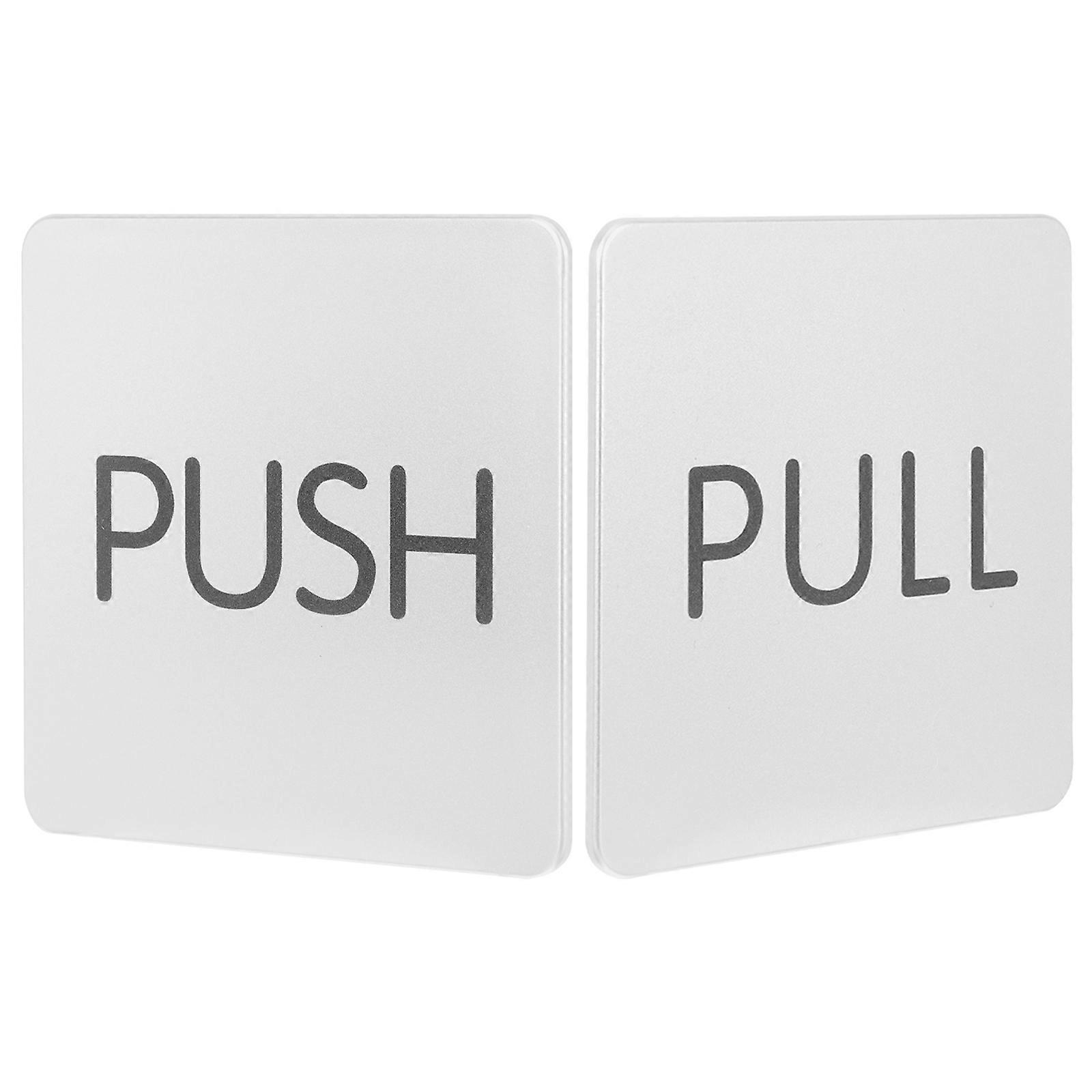 2pcs Pull Push Door Signs   Clear Directional Indicators for Offices, Stores, Restaurants, Easy Installation