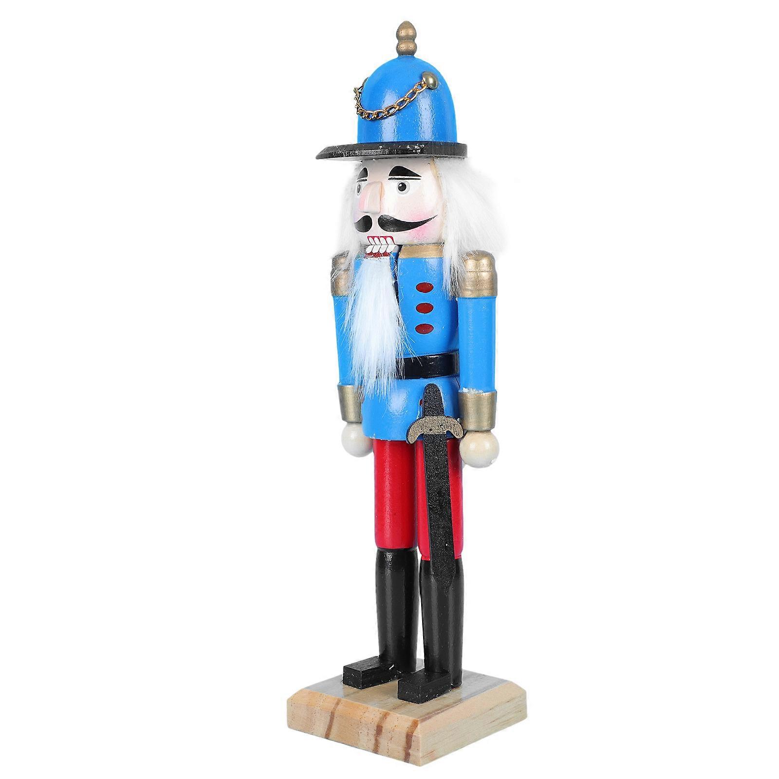 Traditional Nutcracker Figure Nutcracker Puppet Soldier Ornaments Safe No Odor Festive Atmosphere 27x6.5cm 1Pc