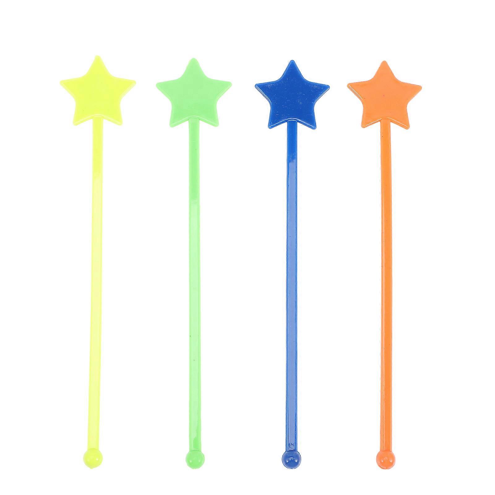 Acrylic Stirring Sticks with Reusable for Coffee and Beverages 30 Pieces Assorted Color