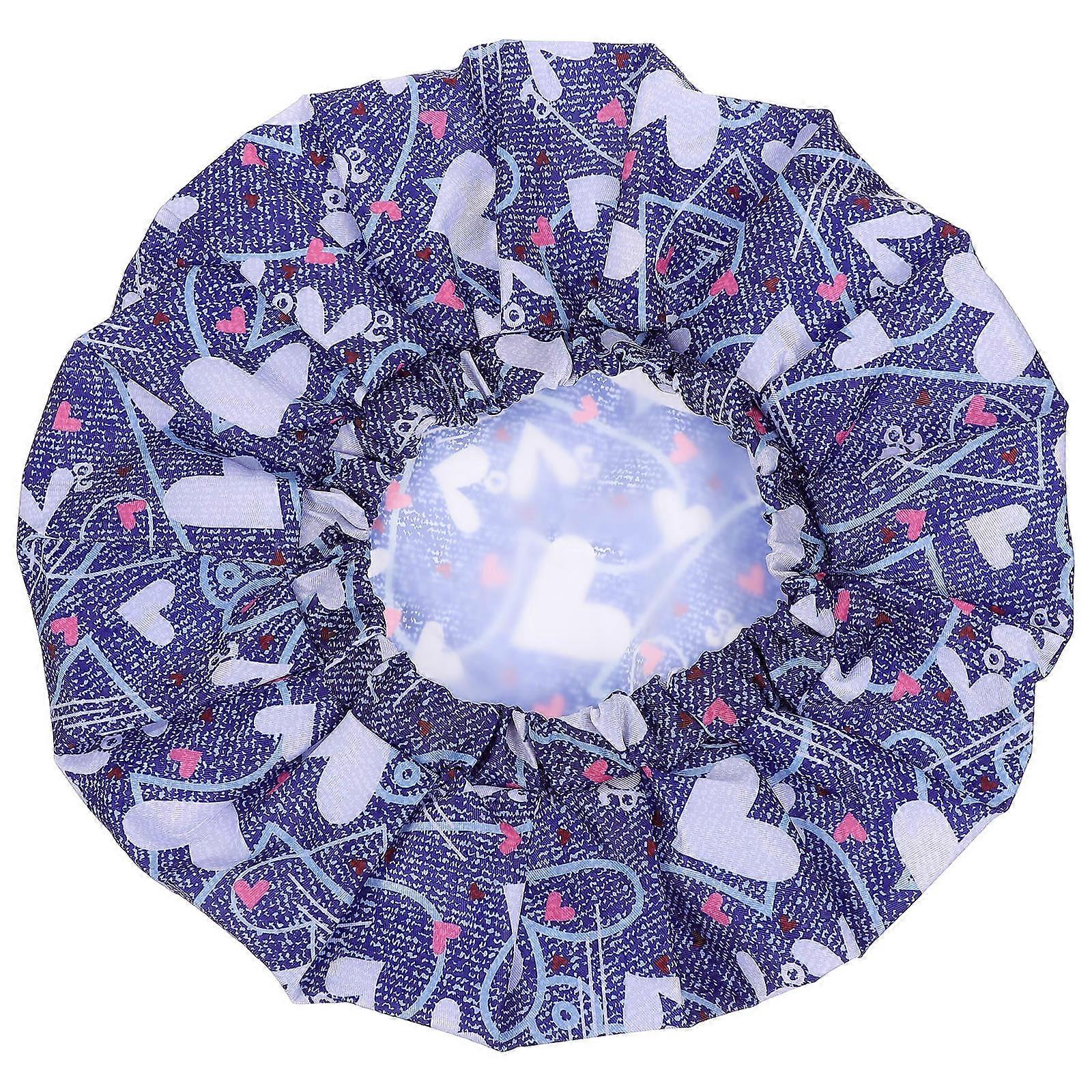 Stylish Multi Purpose Shower Cap for Men – Durable Double Layer Oxford Cloth Bath Hat with Creative Print Design, Ideal for Natural Hair and Curls