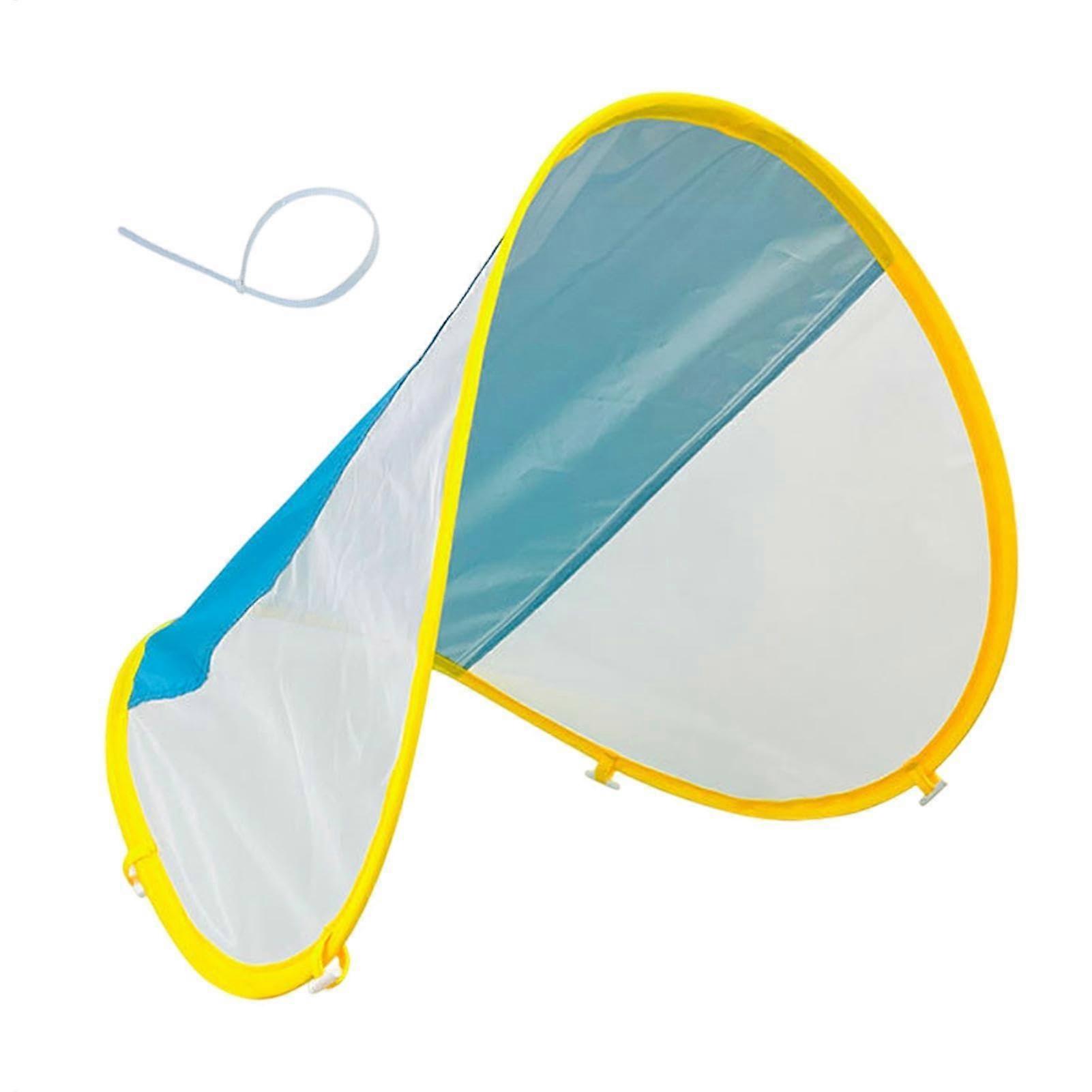 Floating device with sunshade, pool float with detachable UV cover, bright colors, 93 x 52 cm