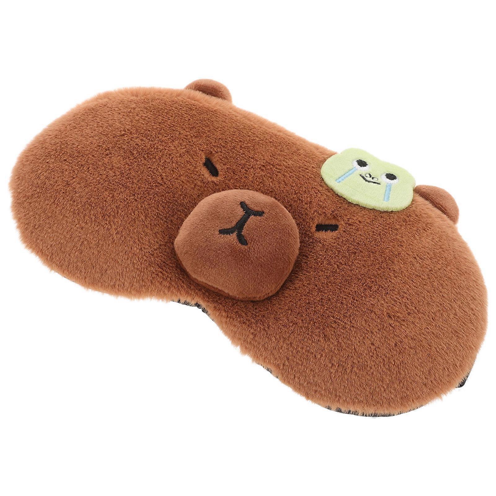 Eye Sleep Mask Frog Shape Water Absorbent Resin Material Adults Family Use Relaxation for Eyes 1Set