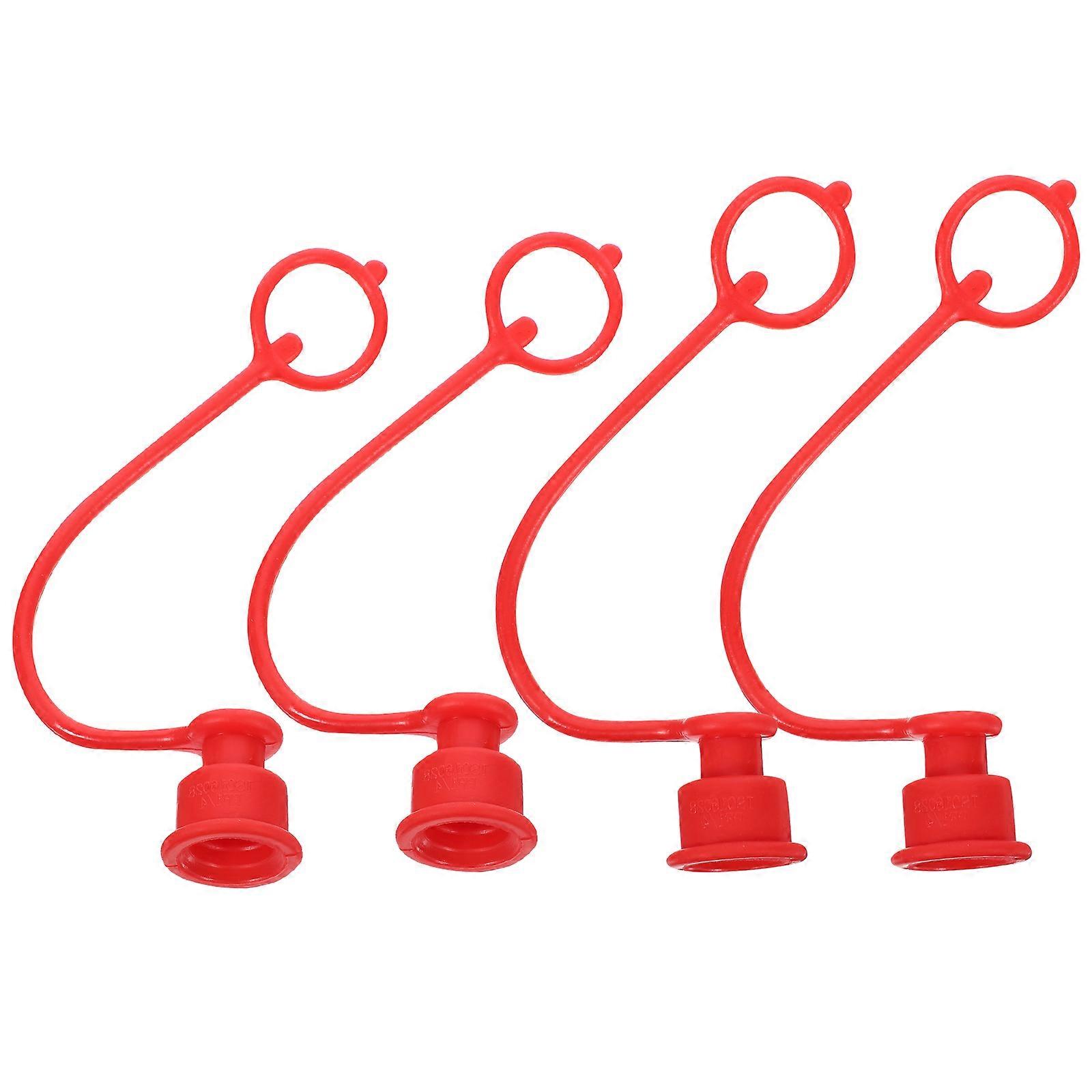 Hydraulic Hose Quick Connect Dust Caps Flat Hydraulic Quick Connector Industrial Use Red 22.50X3.50X3.50cm Protect Hydraulic Connectors