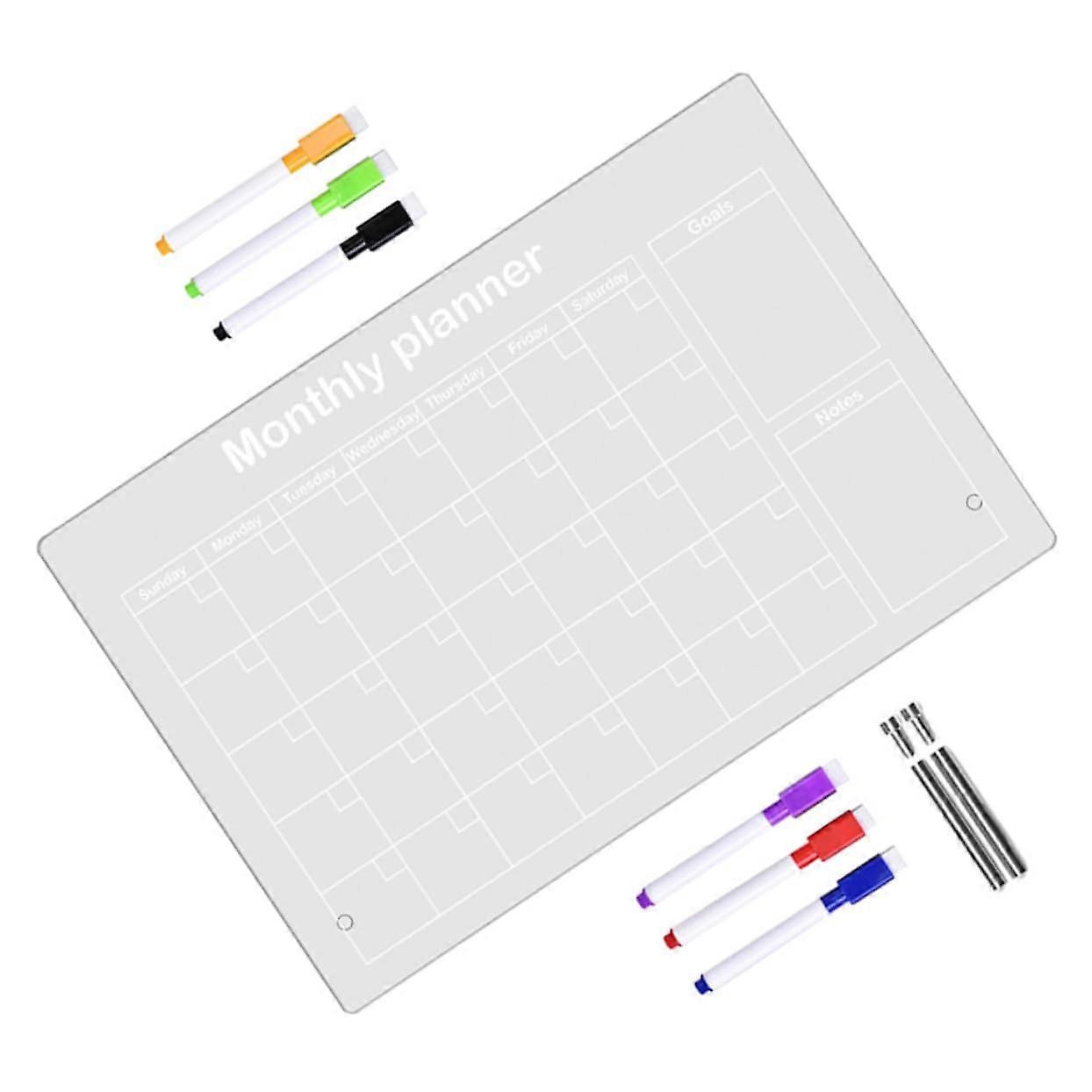 Memo Board Writing Set Acrylic Notepad Wire Pin Board Family Whiteboard Marker Household Noteboard Transparent