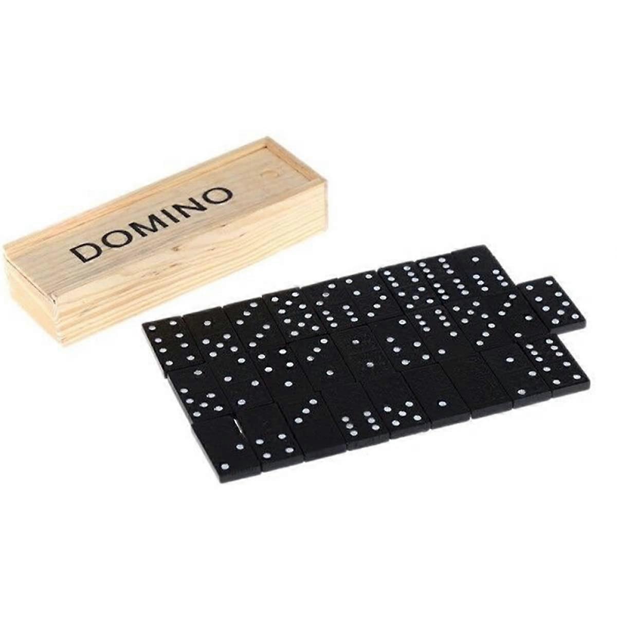 1Set Partial Wood Domino Set for Creative Games, Enhances HandEye Coordination, Durable and Lightweight for OntheGo
