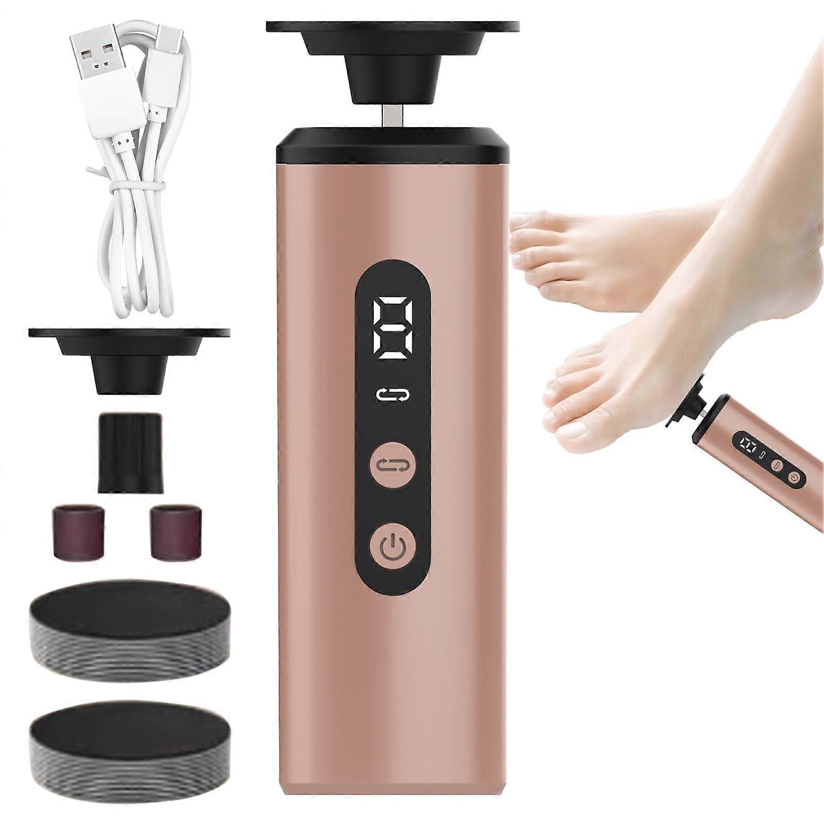 Electric Foot File, Foot Grinder with Pedicure Function, Pedicure File with 9 Speed Levels for Spa Treatments and Sandal Season Preparation