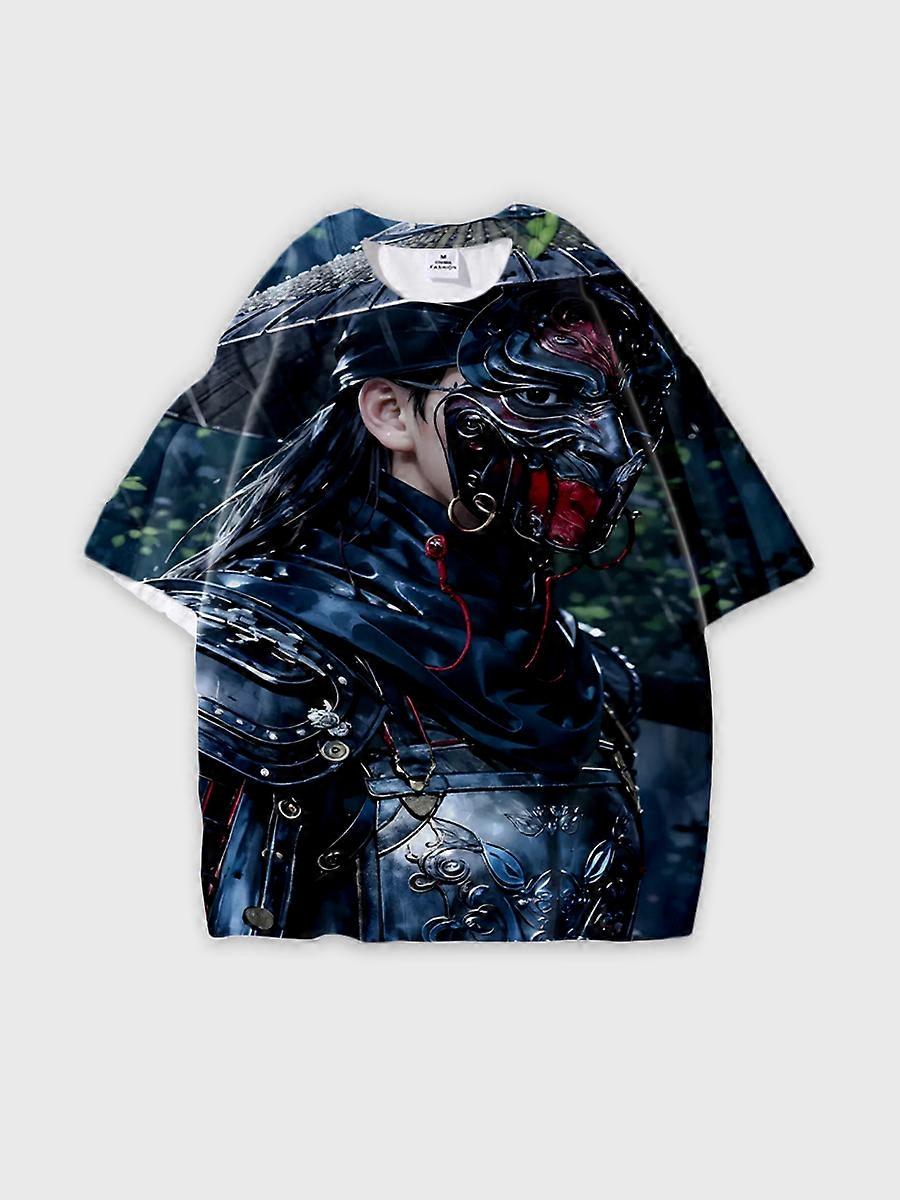 T-shirt round neck Character Pattern loose short sleeve P250