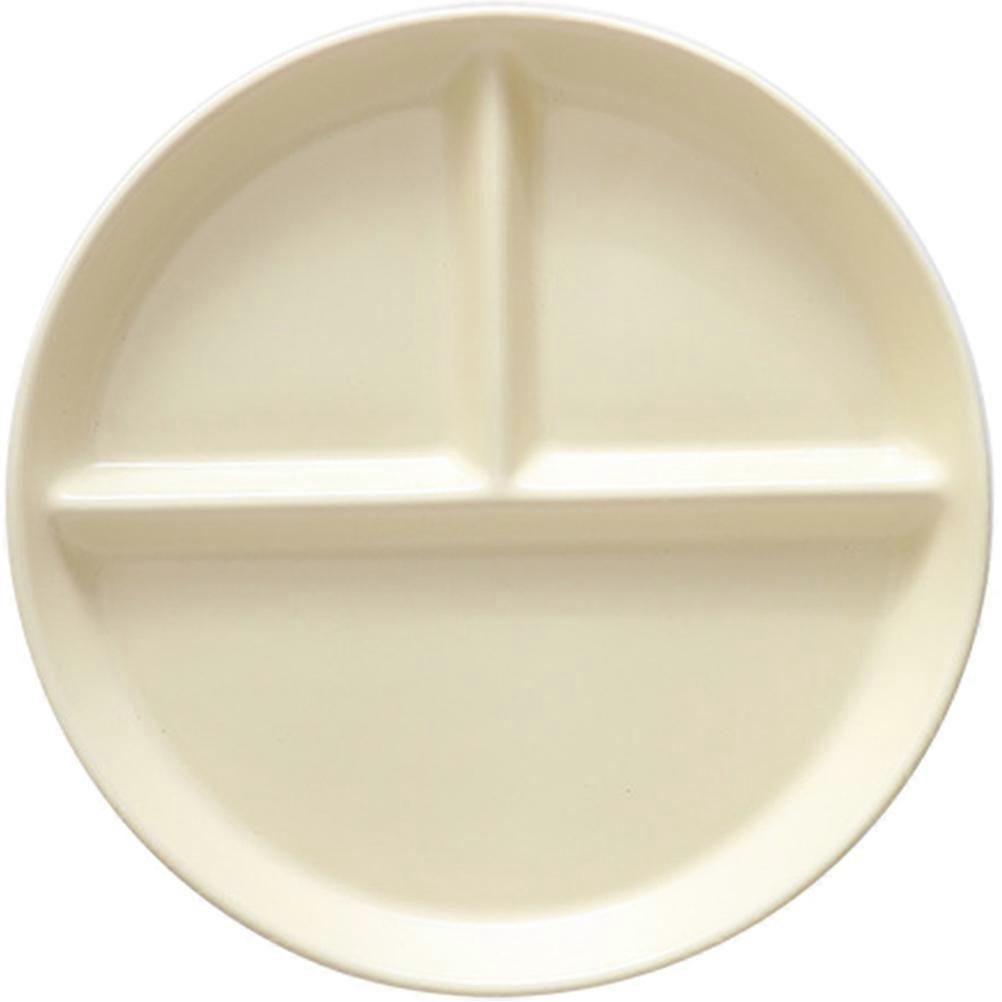 Beige Ceramic Divided Food Plate for Home Use with High Grade Material and Fine Workmanship 10.2 inches