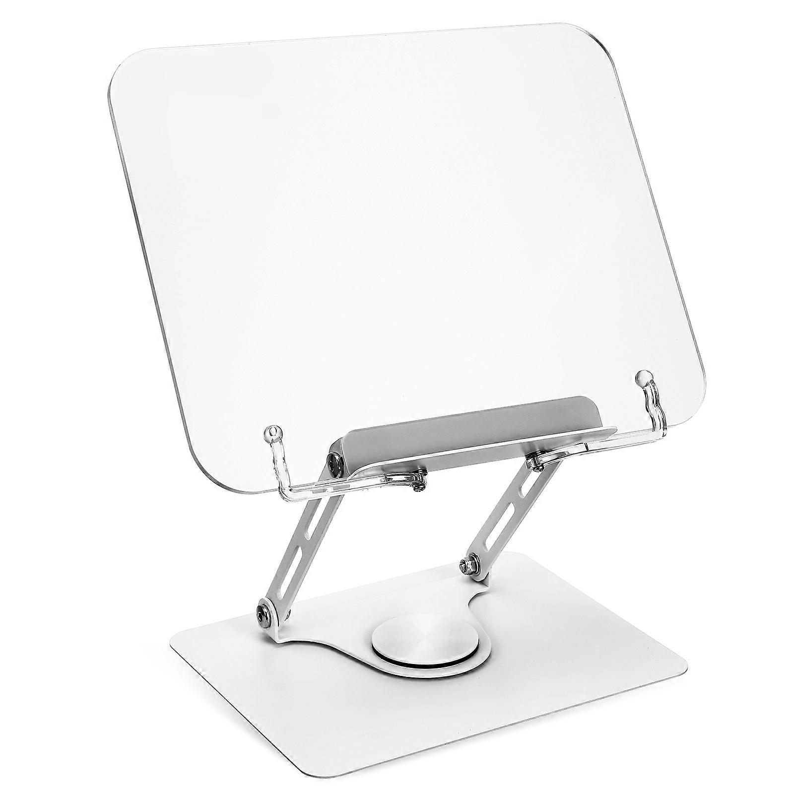 Clear Book Holder Stand Adjustable Height Rotating Design For Books Tablets Home Office Library 1Pcs
