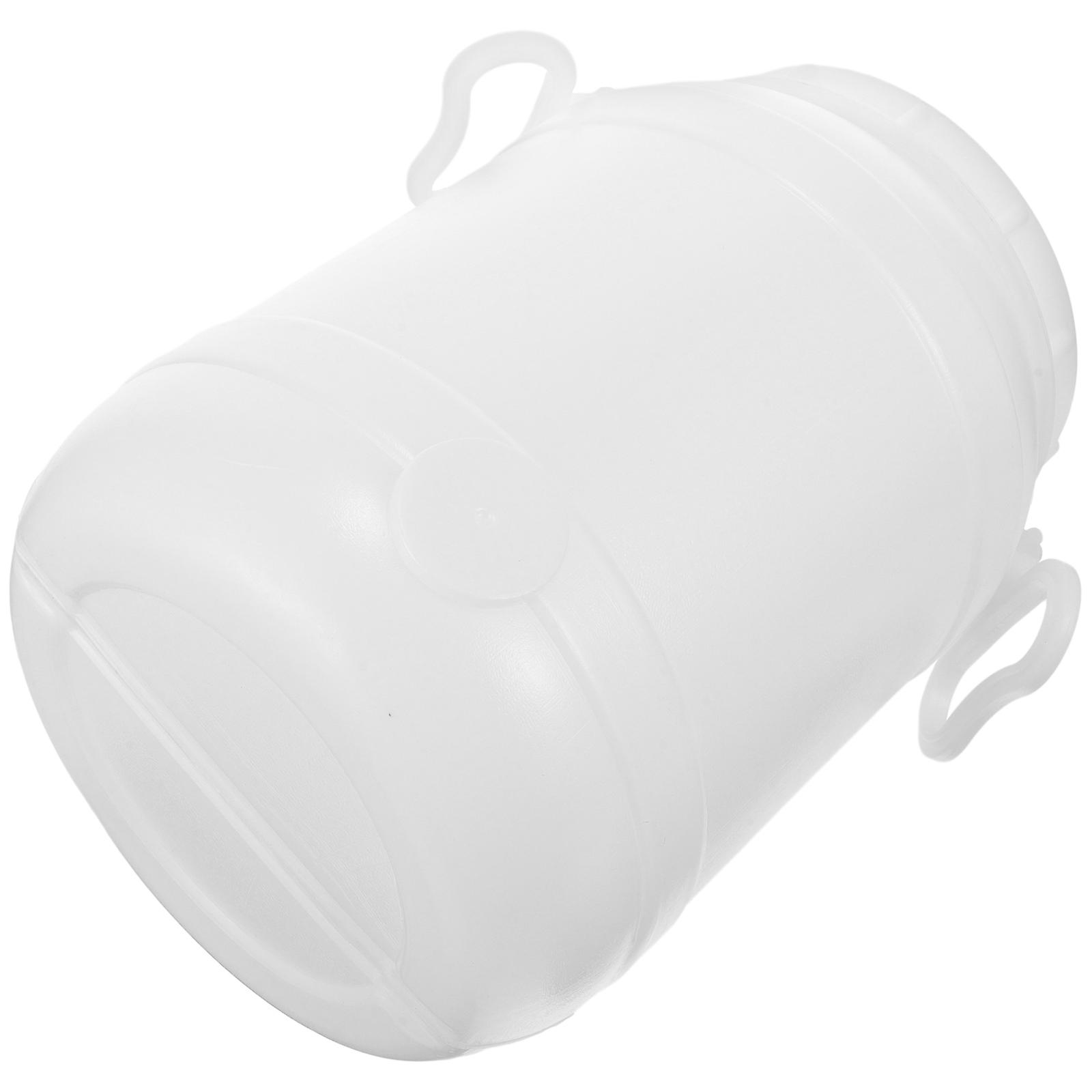 White Kitchen Compost Bin with Lid for Easy Use and Odor Control in Plastic Material 4 Gallon