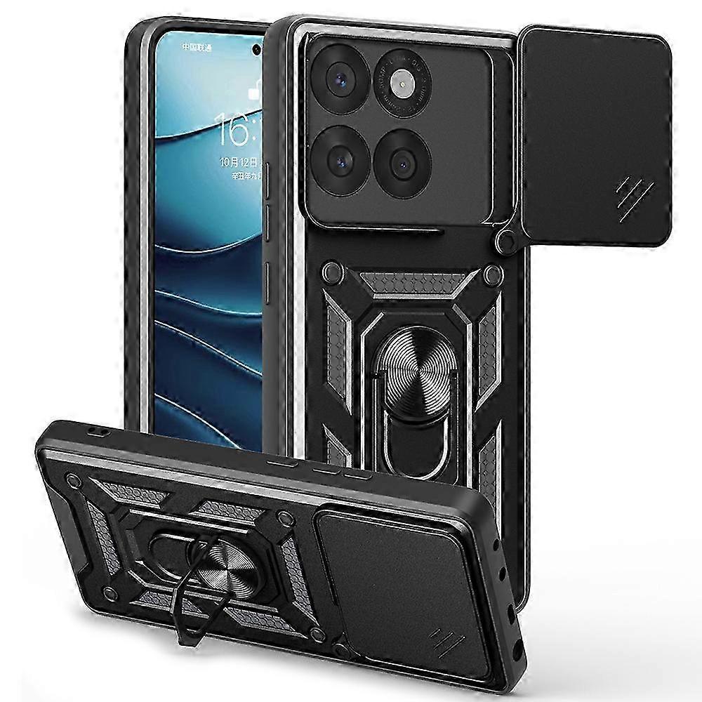 Protective case with slide camera cover for Motorola Edge 60 5G / 60 Fusion 5G - TPU PC kickstand phone case