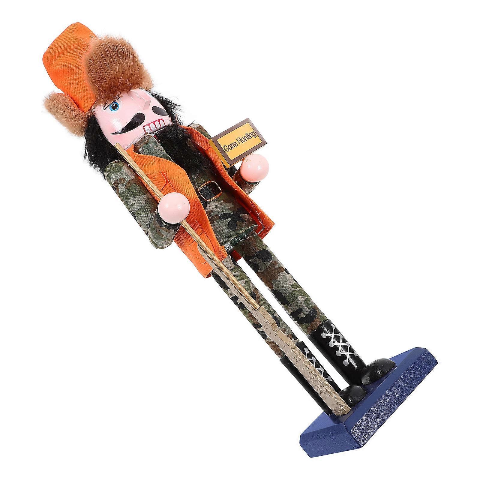 Christmas Traditional Hunter Nutcracker Decoration – Festive Tabletop Ornament for Holiday Home & Party