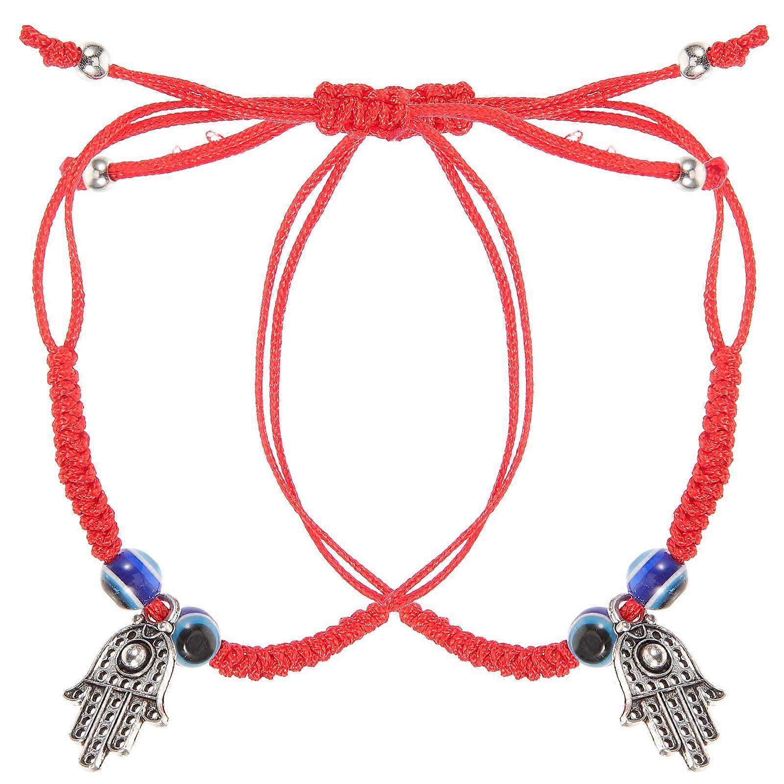 Evil Eye Bracelet Braided Bracelets Good Fortune Symbol For Parties Daily Life Work 2Pcs