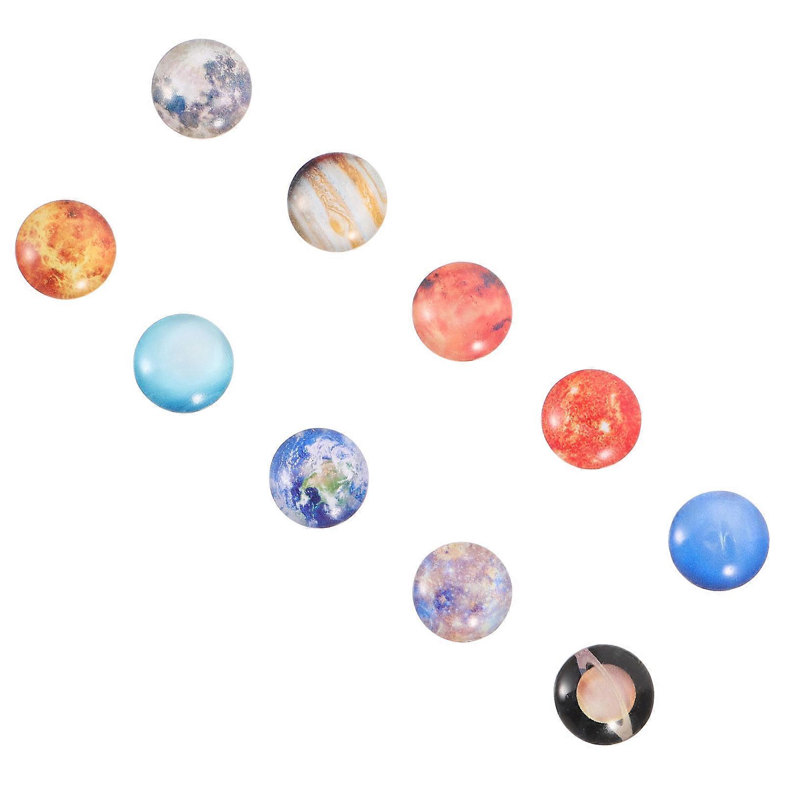 10pcs Round Glass Cabochons for Jewelry Making DIY Craft – Durable Glass Gemstone Patches for Necklaces, Bracelets & Decorative Projects