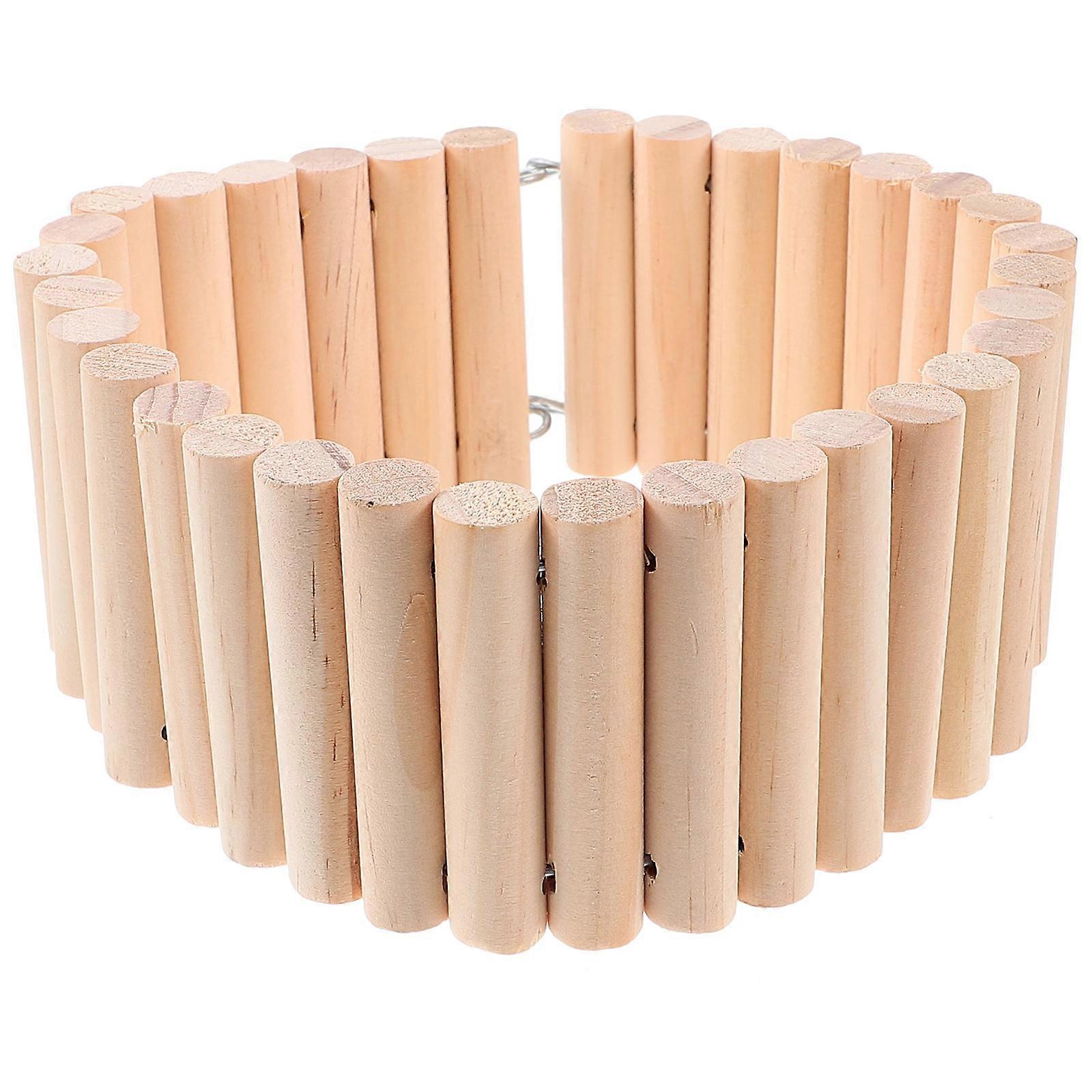 Wooden Climbing Ladder for Small Pets like Hamsters and Gerbils Enhancing Well-being Beige