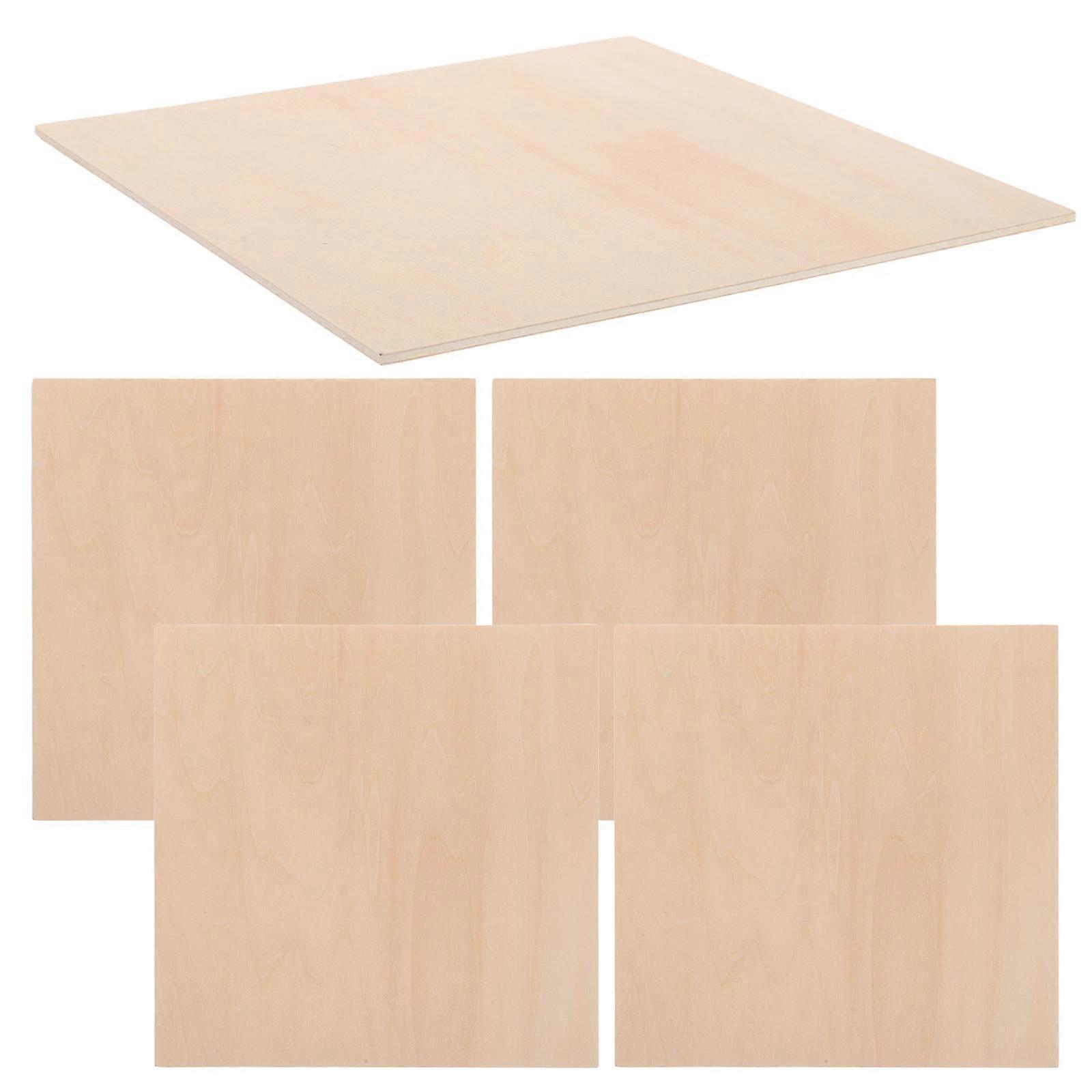 Wooden Boards for DIY Crafts Khaki Color Meticulously Handcrafted Durable Basswood Composite 5 Pieces