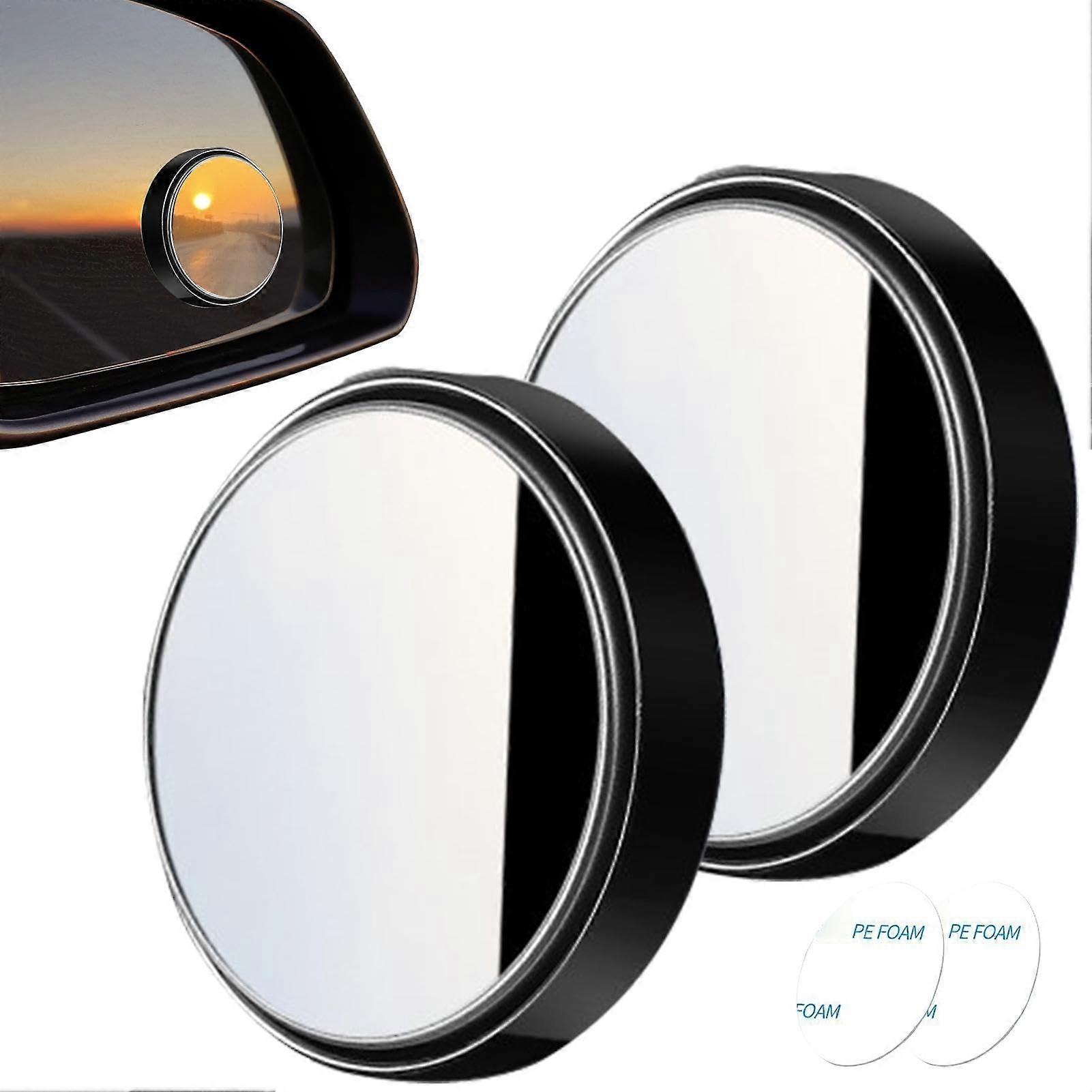 Blind Spot Rear View Mirror, Round Side Mirror For Cars, Trucks, Vans, Adjustable, Black