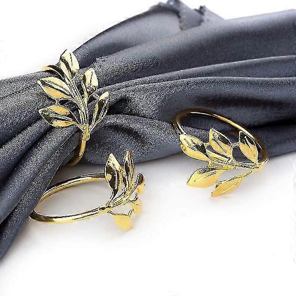 6 portatovaglioli in oro, portatovaglioli rotondi, matrimonio.