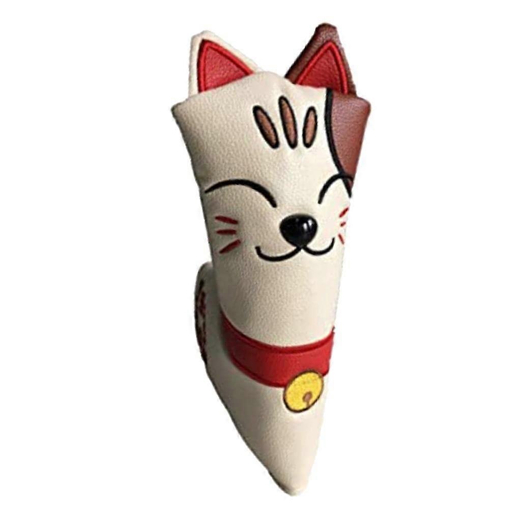 Putter Cover Golf Blade Putter Headcover Leather 3-4 Inch Black