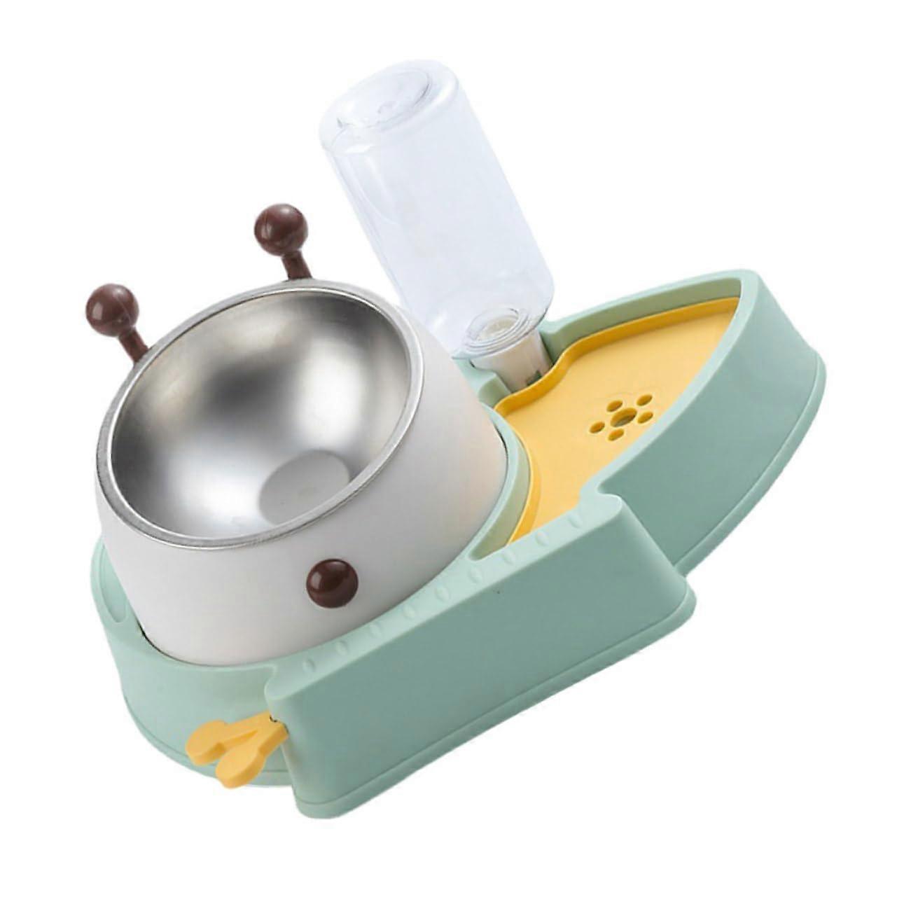 Double Bowl Automatic Cat Feeder Overflow Feeder for Pets Automatic Water and Feeder for Cats