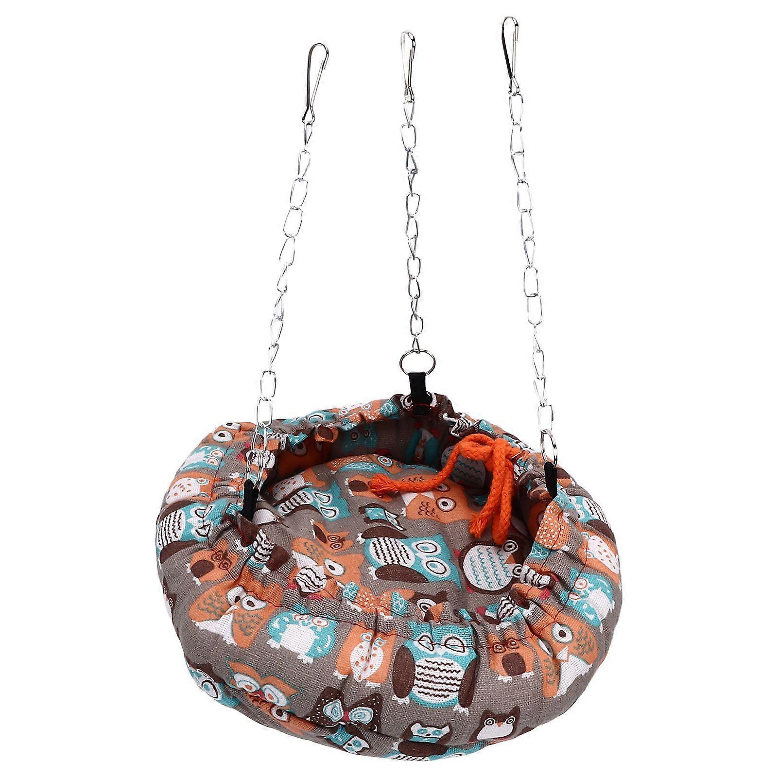 Bird Bed Safe Warm Soft Plush Easy Storage Space Saving Easy Cleaning Suspensible Design Bird Nest for Home Travel