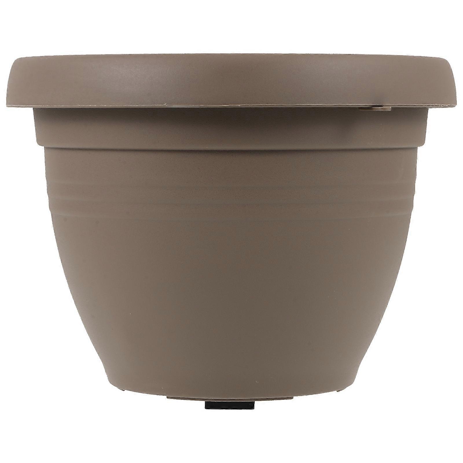 Coffee Plastic Hanging Planter for Storage Indoor Outdoor Use Decorative Flowerpot 11.8 Inch