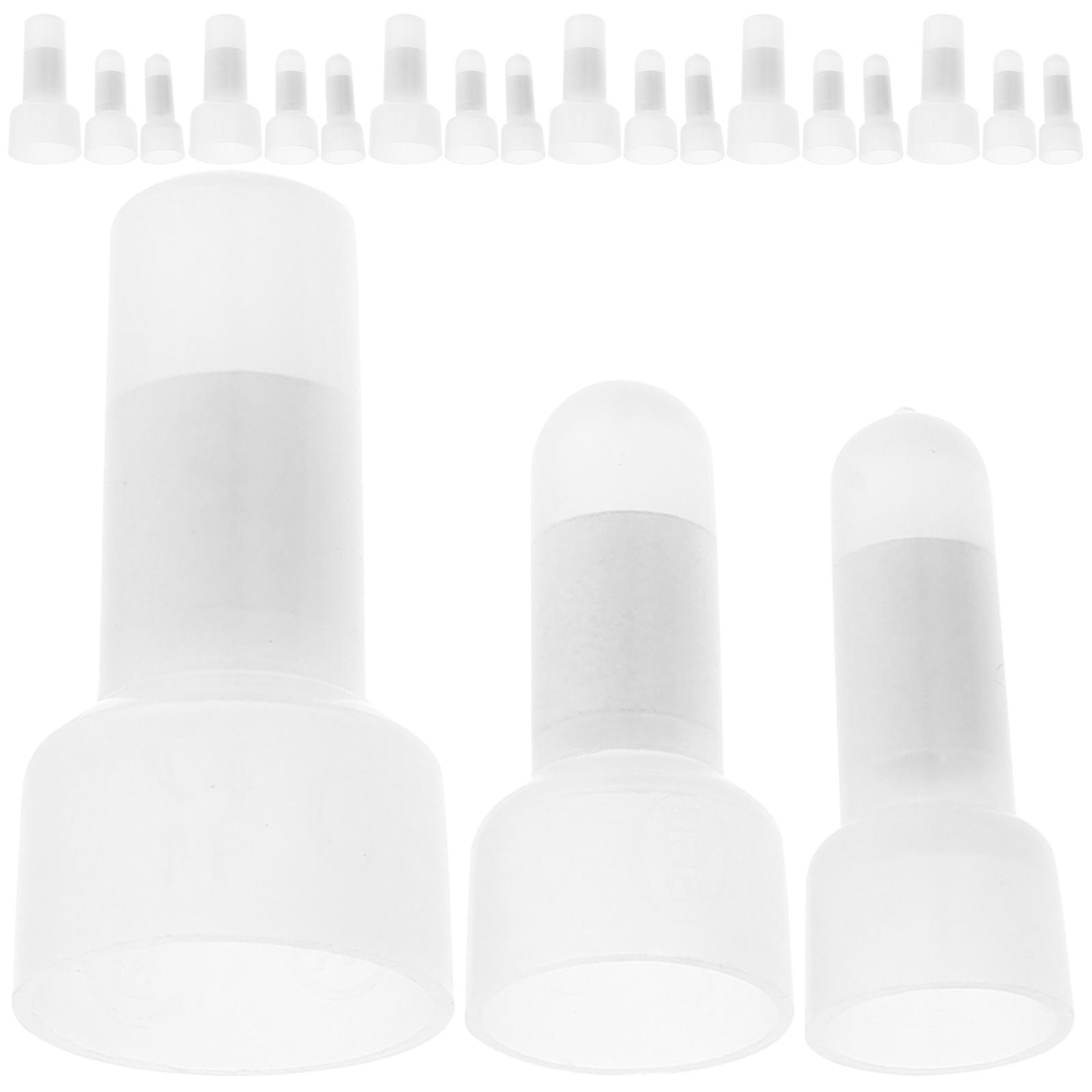 Crimp Terminal End Caps for Electrical Use White PVC and Aluminum Alloy Durable Flame Retardant 1 Set
