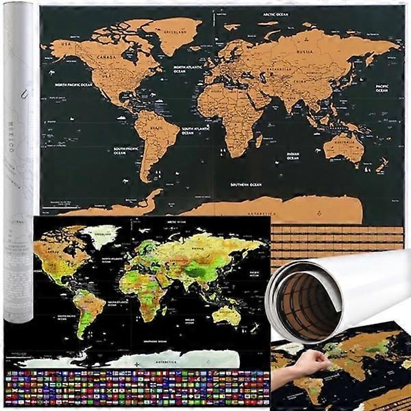 Scratch Map / Scratch Off Map / World Map - 82 x 59 cm