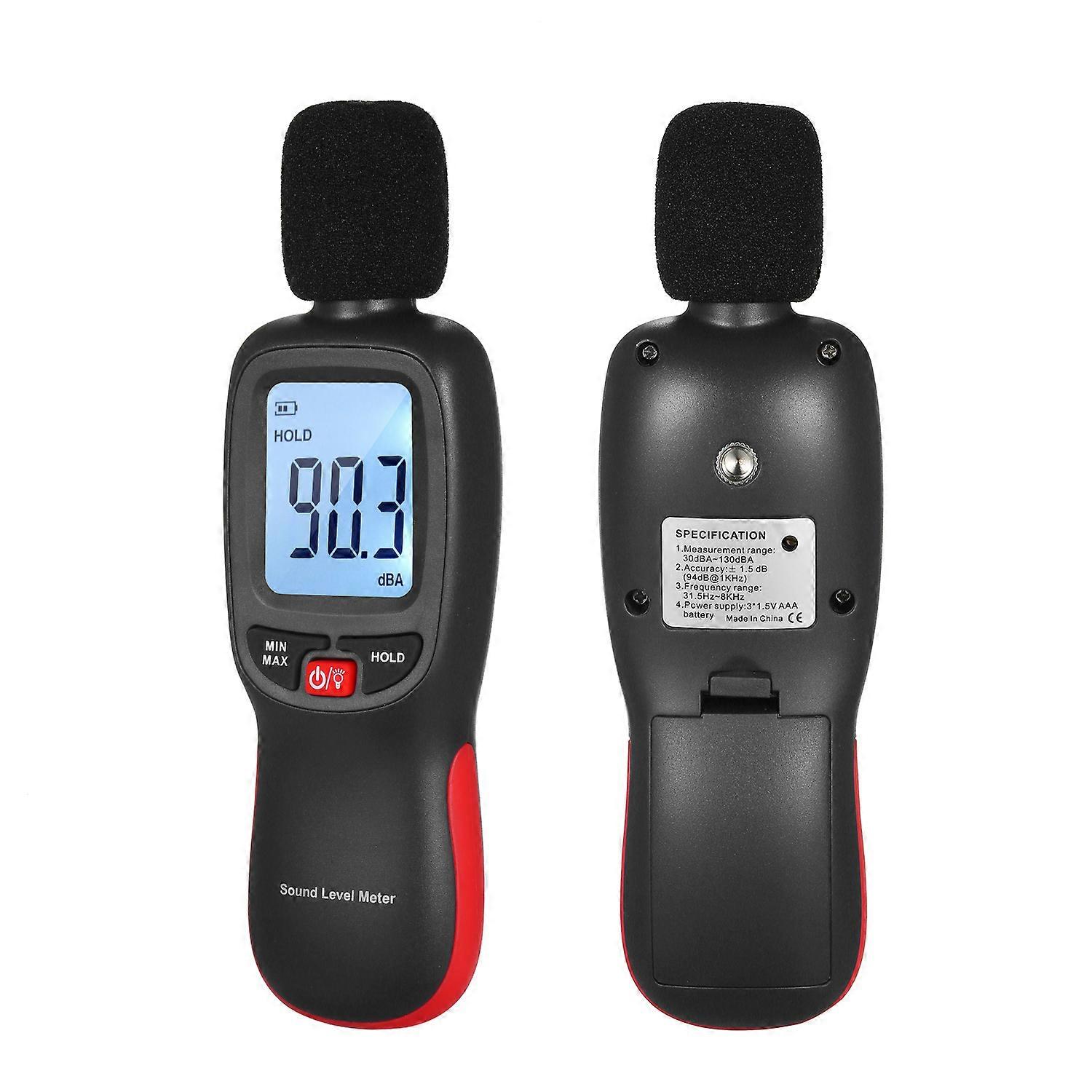 LCD Digital Noisemeter Sound Level Meter 30-130dB Noise Volume Measuring Instrument Observation Measuring Instrument With Max/Min Hold Mode