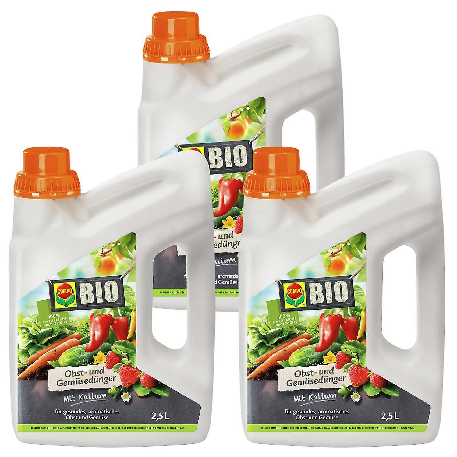 3 x COMPO BIO 果蔬肥料,2.5 升