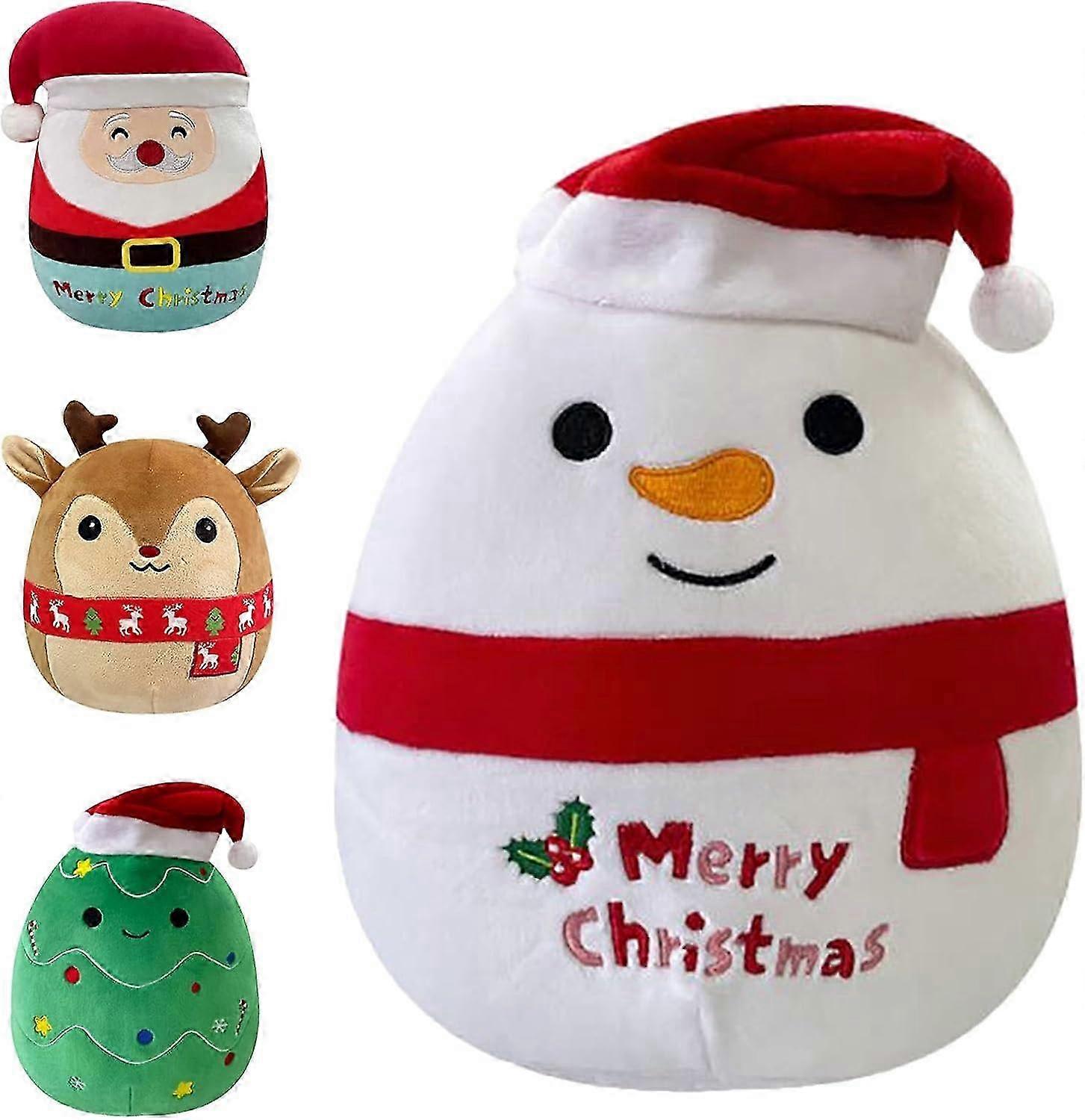 2025 20cm Christmas Plushies Plush Xmas Tree Toy for Kids(Snowman)