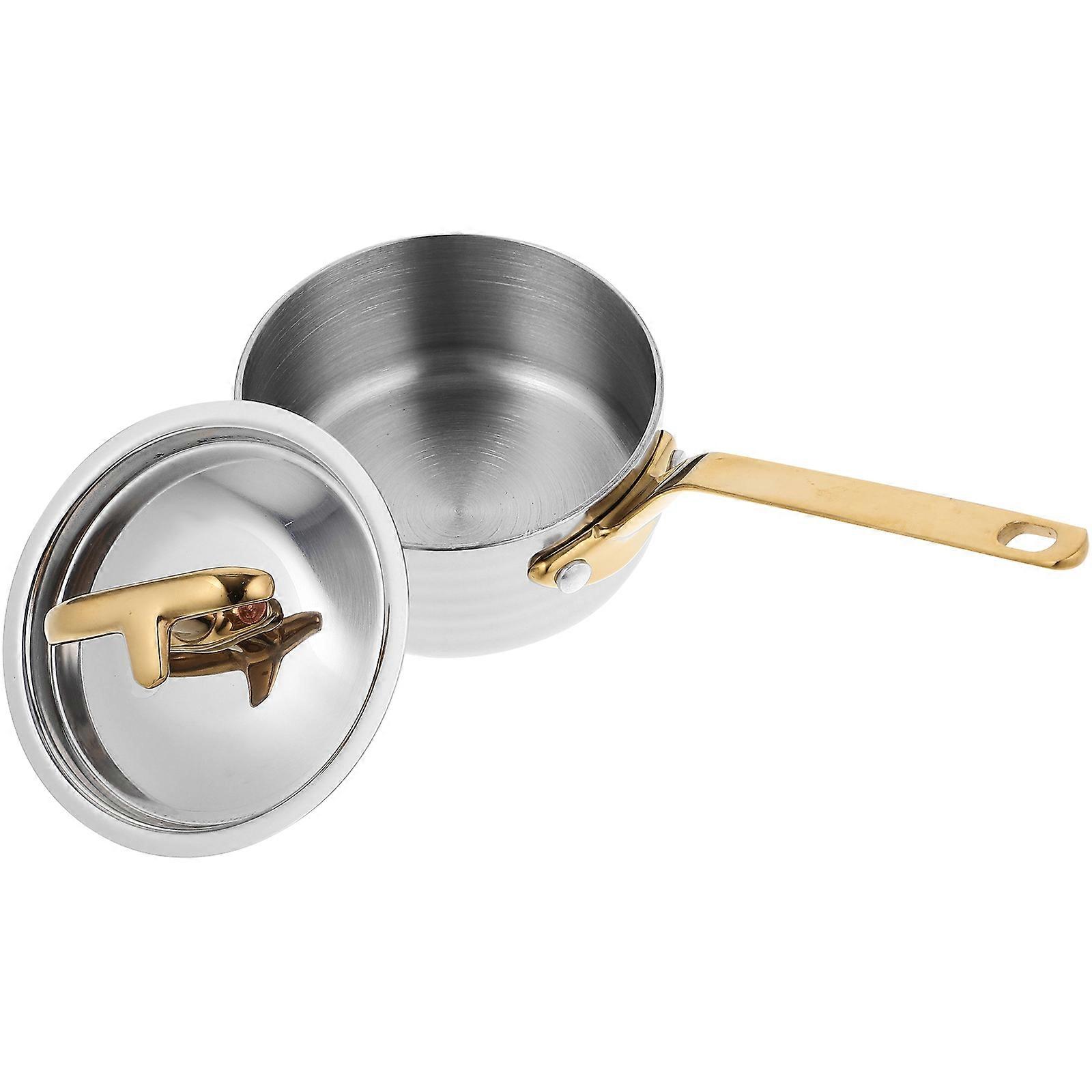 Sauce Pan Kitchen Oil Pot Stainless Steel Milk Pot Small Sauce Pan Multi-function Pouring Oil Pot