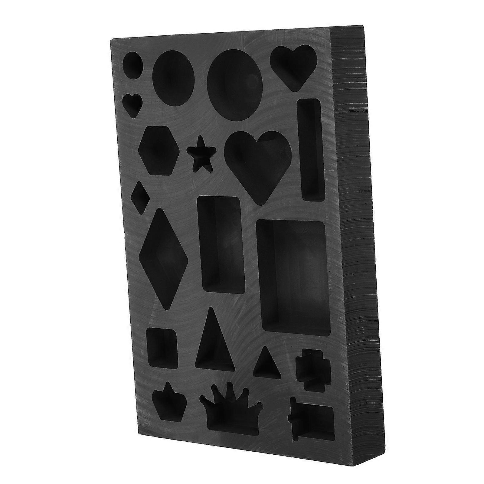 Graphite Ingot Mold for Metal Melting and Casting – Multi Design, Non Stick, Durable Mold for Jewelry Making with Gold