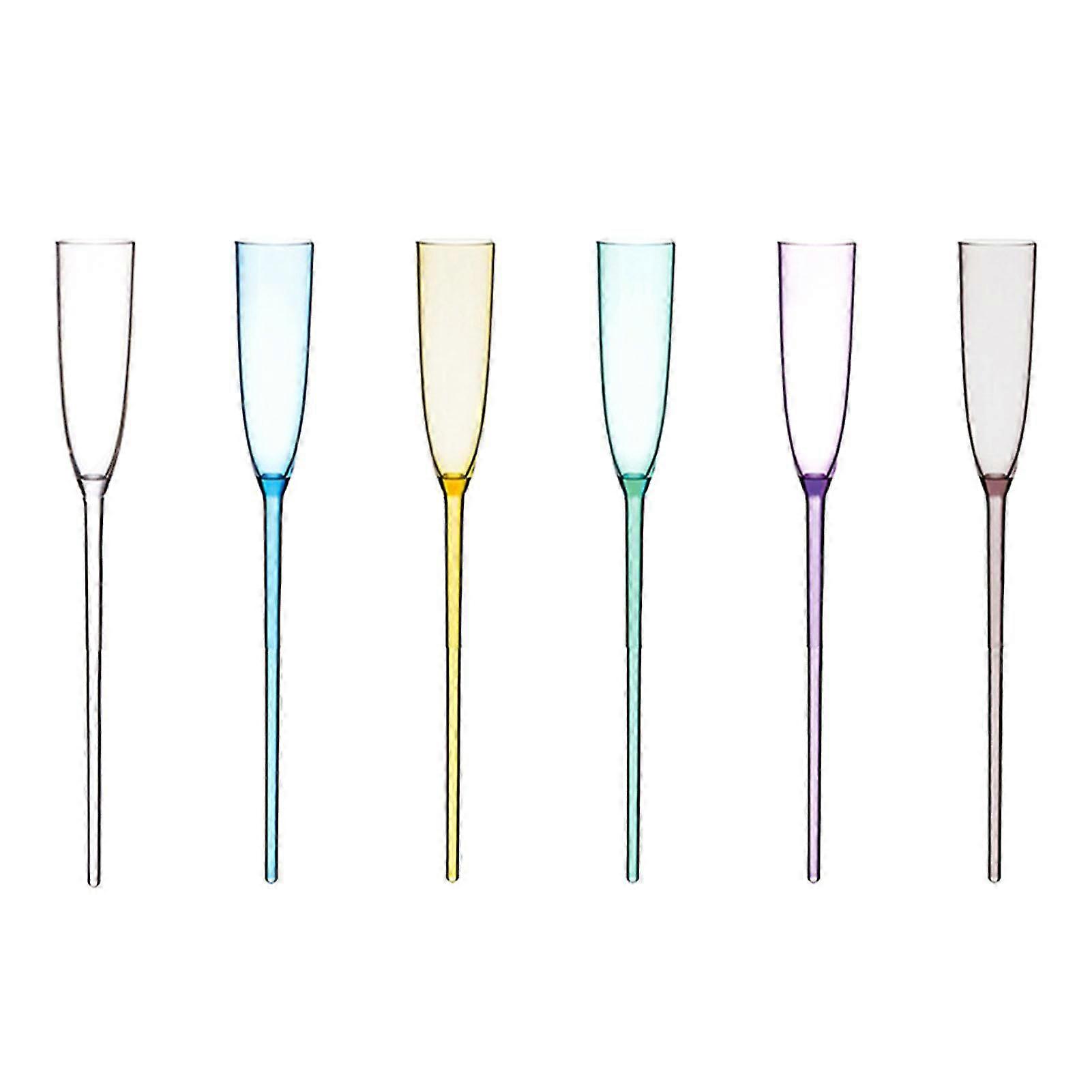 6 قطع نظارات المزامير الشمبانيا مع المزامير حامل مزهرية فريدة من نوعها مصنوعة يدويا خمر في مهب لمنزل بار حزب جيد