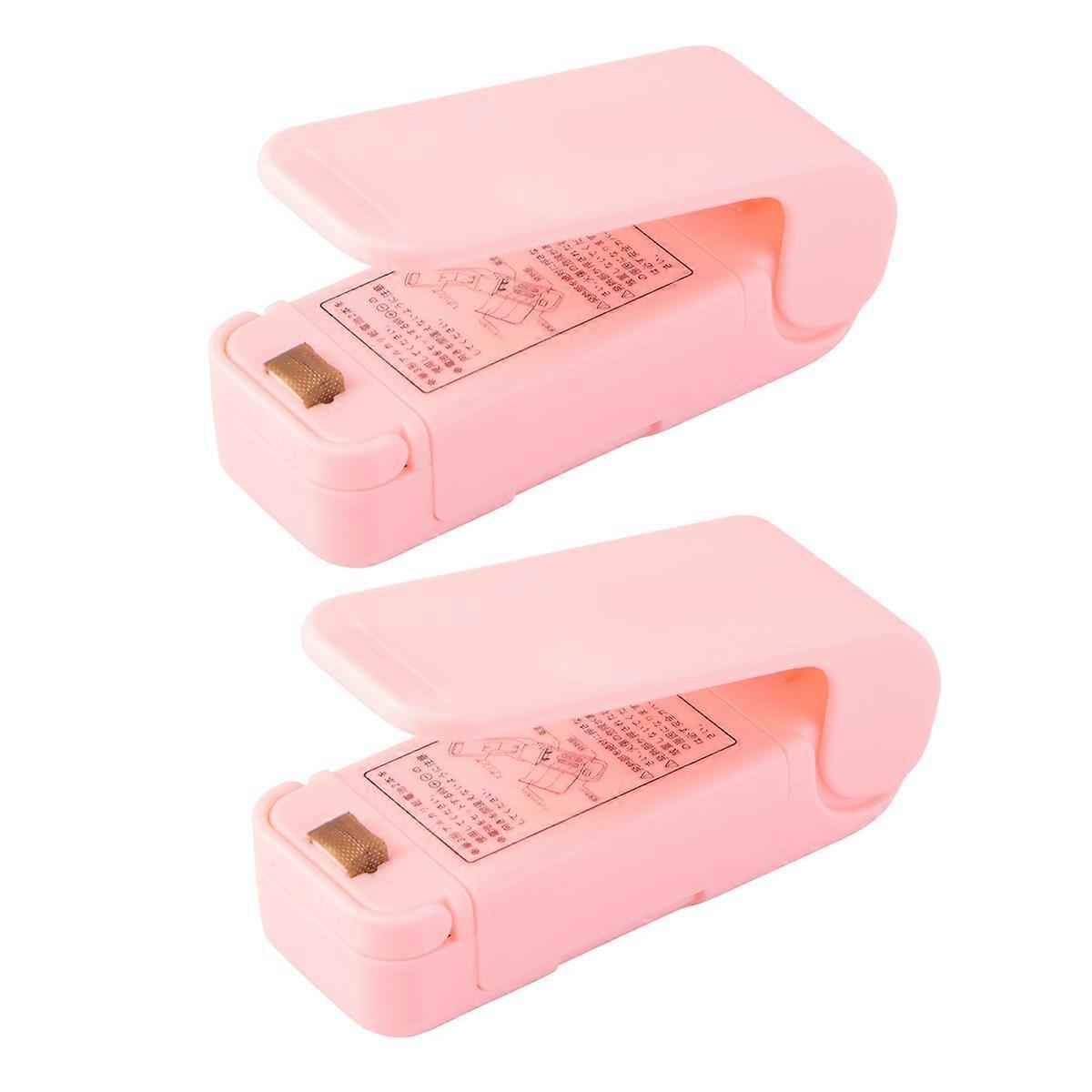 Mini Hand Sealer Portable Battery Operated Heat Sealer Pink Micro Thermal Technology 2Pcs