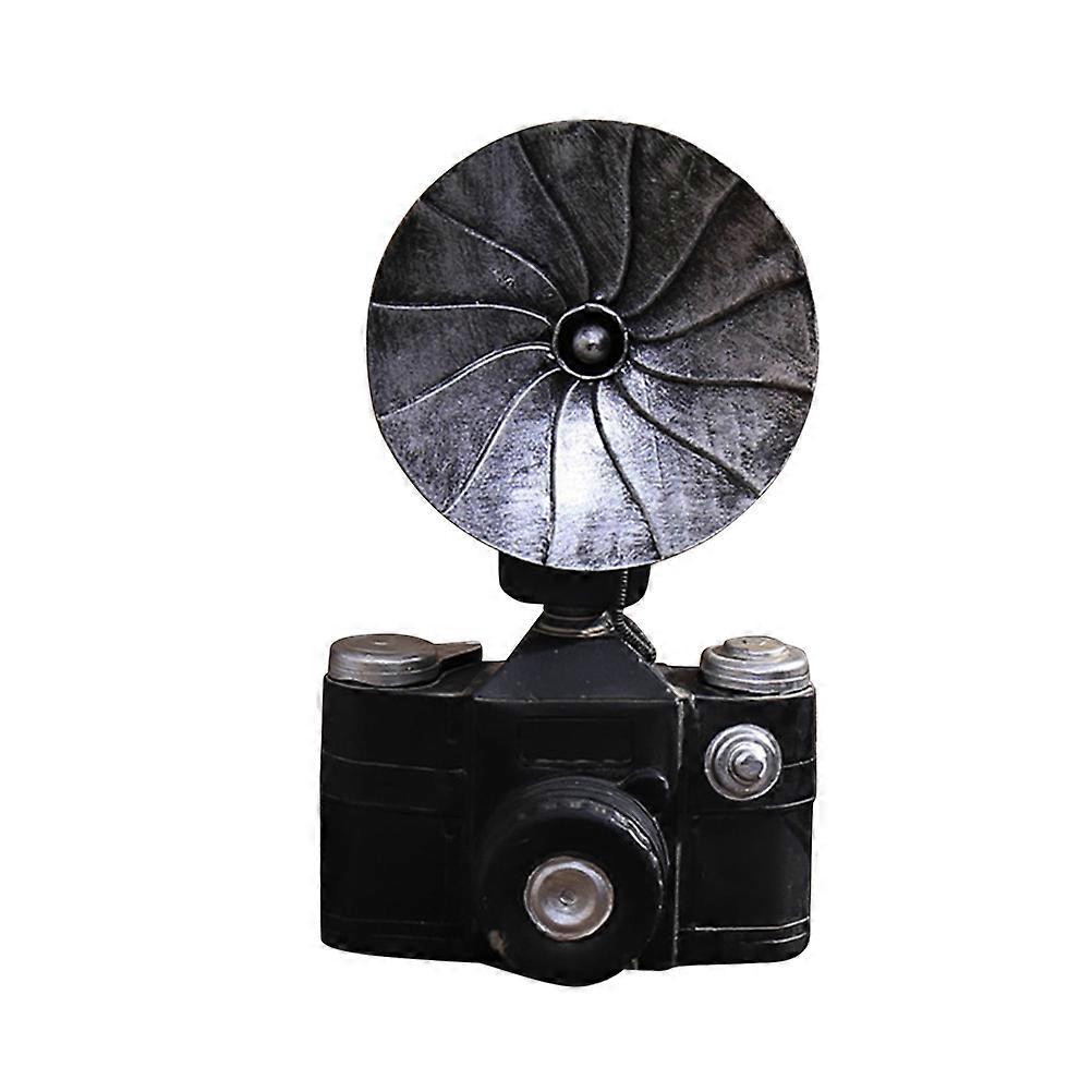 Vintage Camera Style Black Resin Craft for Desktop Display 1 Set Photo Props Home Decoration Furnishing