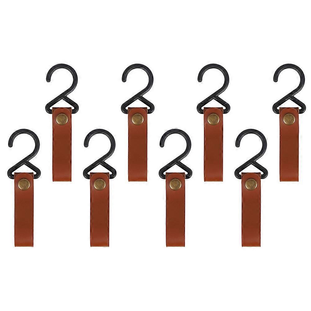 Multi Purpose Outdoor Hook Shaped Hangers 8Pcs Light Brown For Camping Gear Organizing Essentials