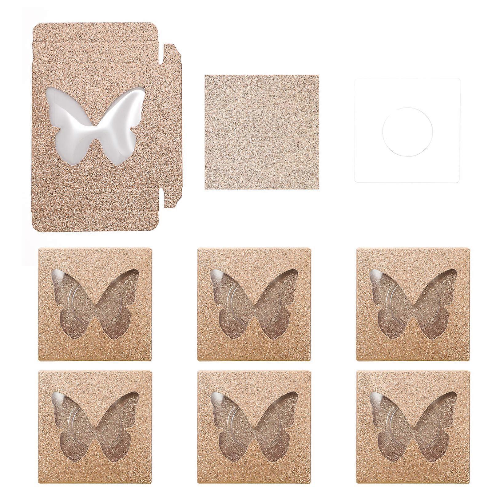 Eyelash Box 30Pack For Women Daily Use Golden Square Storage Elegant Design