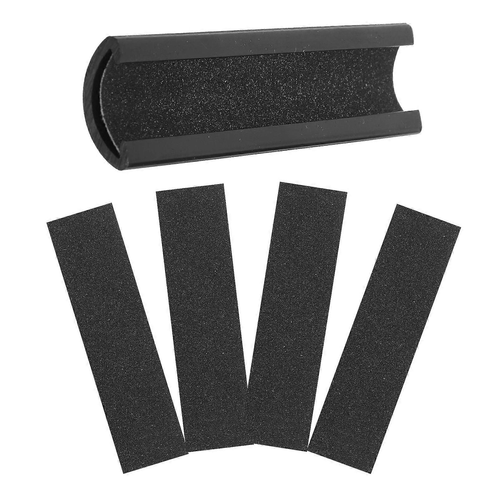 Billiard Cue Repair Tool 1 Set Of Billiard Cue Shaper With Sandpaper For Pool Players Compact Black Scuffing Billiard Games