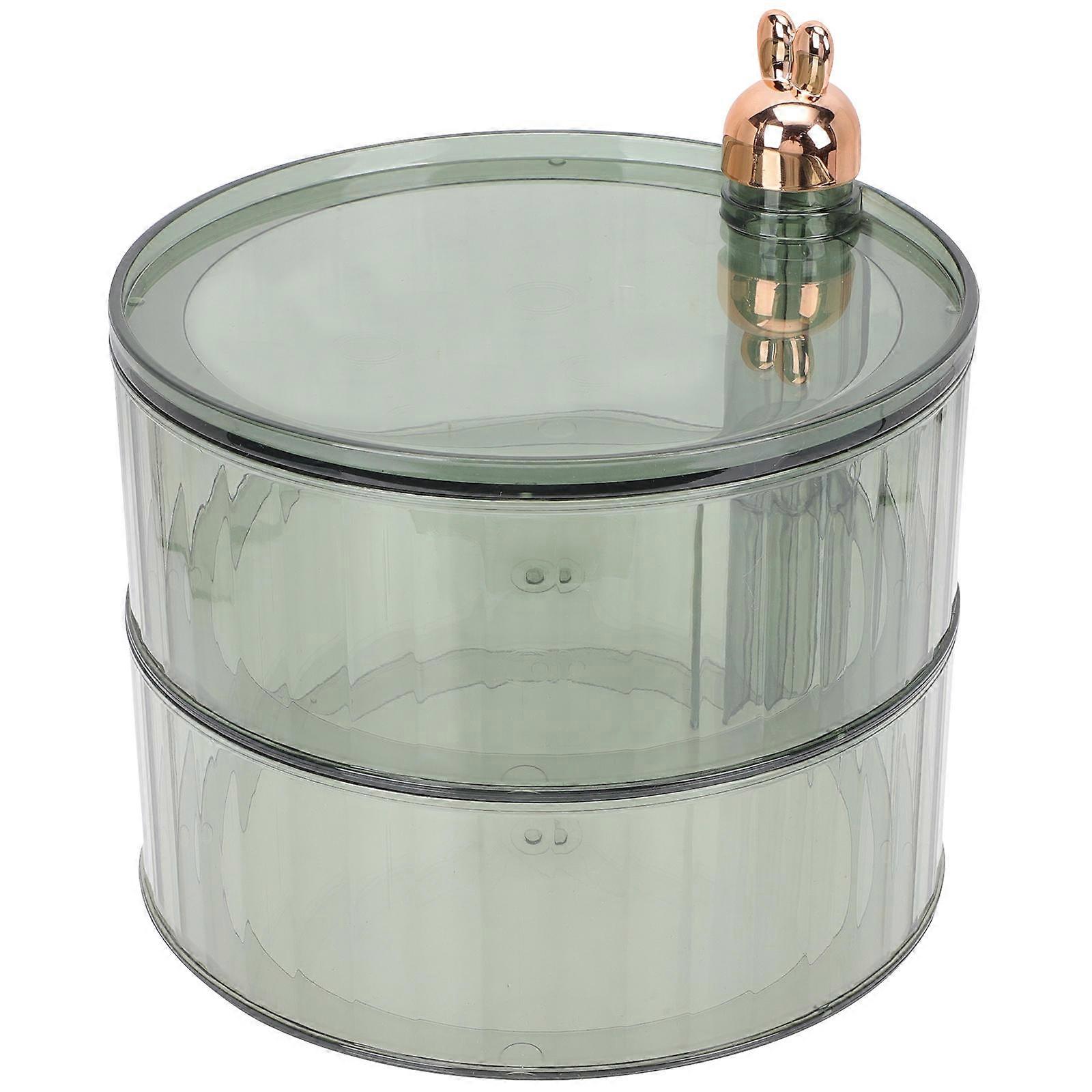 Compartment Rotating Snack Plate Multi-layer Storage For Birthday Party 7.07X7.07X6.88in Easy To Clean 1Set