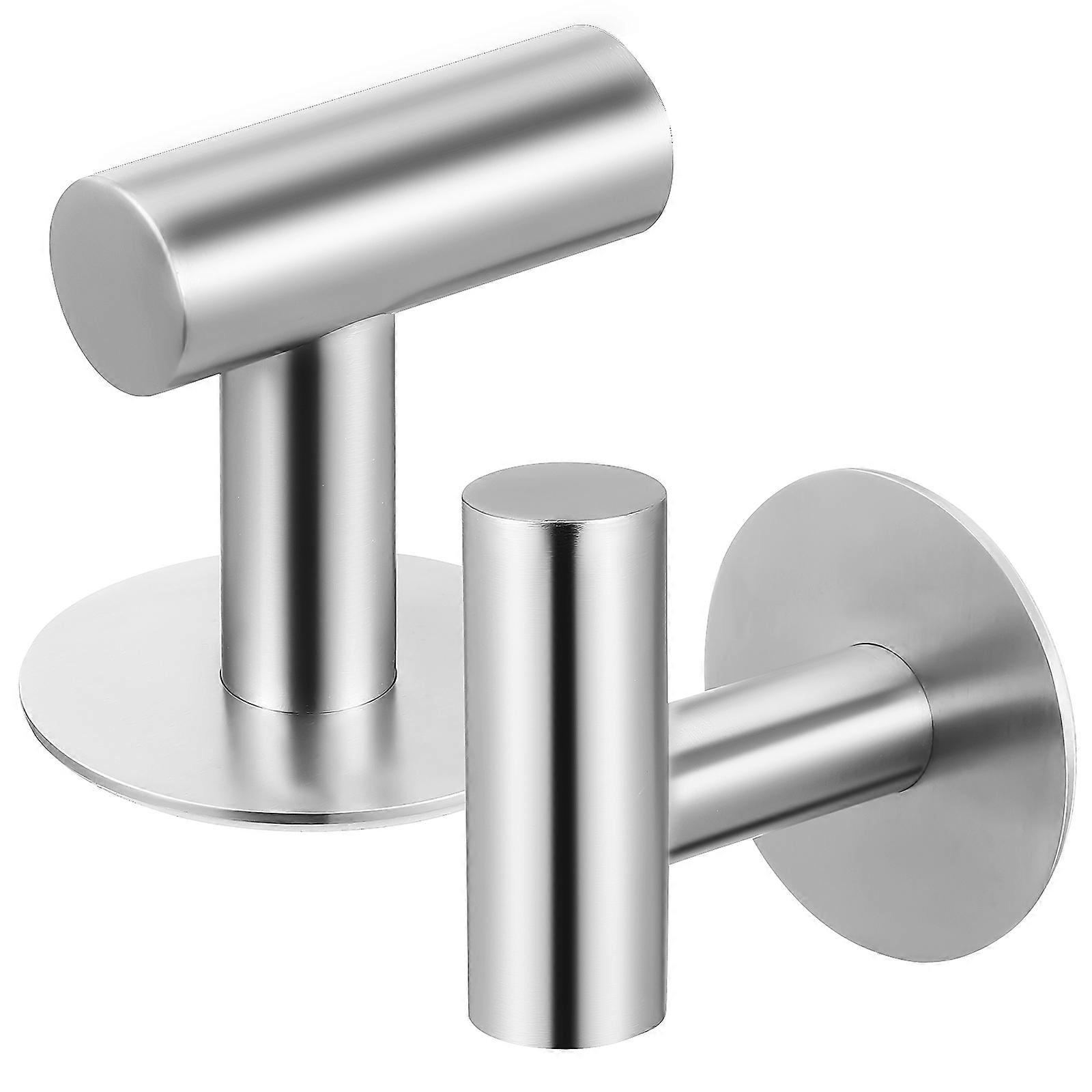 Stainless Steel Hooks For Hanging 2 Pcs Self Adhesive Wall Hooks Suitable For Homeowners In Bathrooms