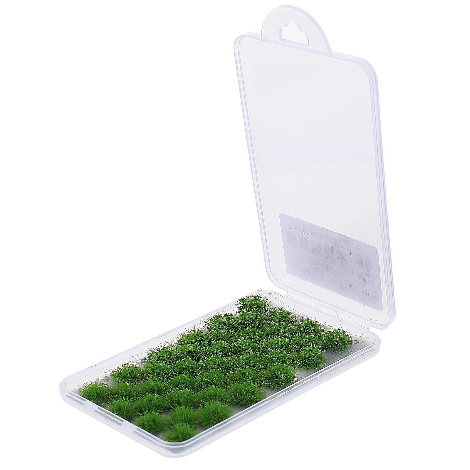 Artificial Grass Pad Cluster For Delicate Design Micro Landscape Decoration Built With Green Safe Resin 1Set