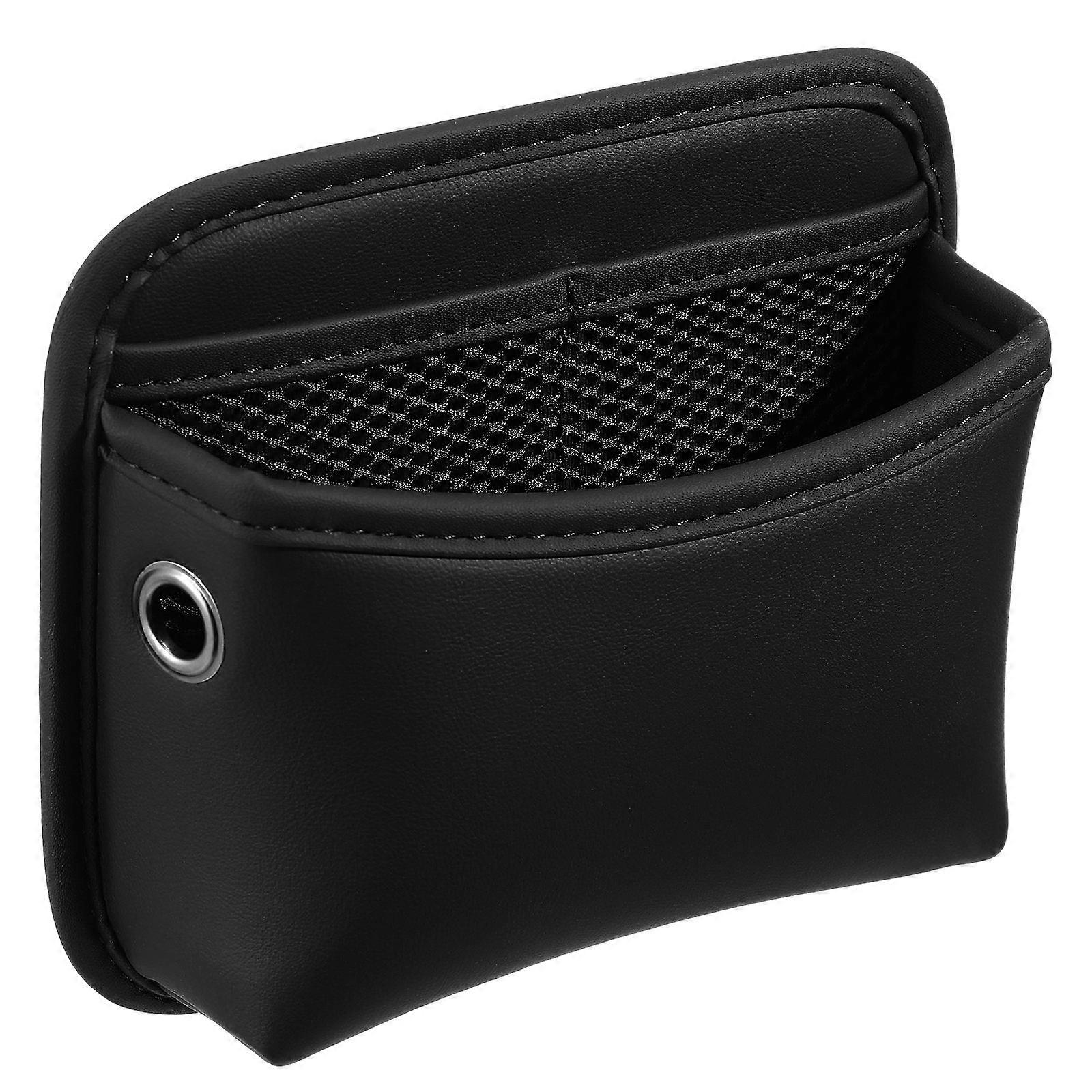 Car Seat Side Storage Bag Multifunctional PU Pocket Organizer for Phones Keys Coins Space Saving Design Front Seat Use Durable Easy to Clean Vehicle