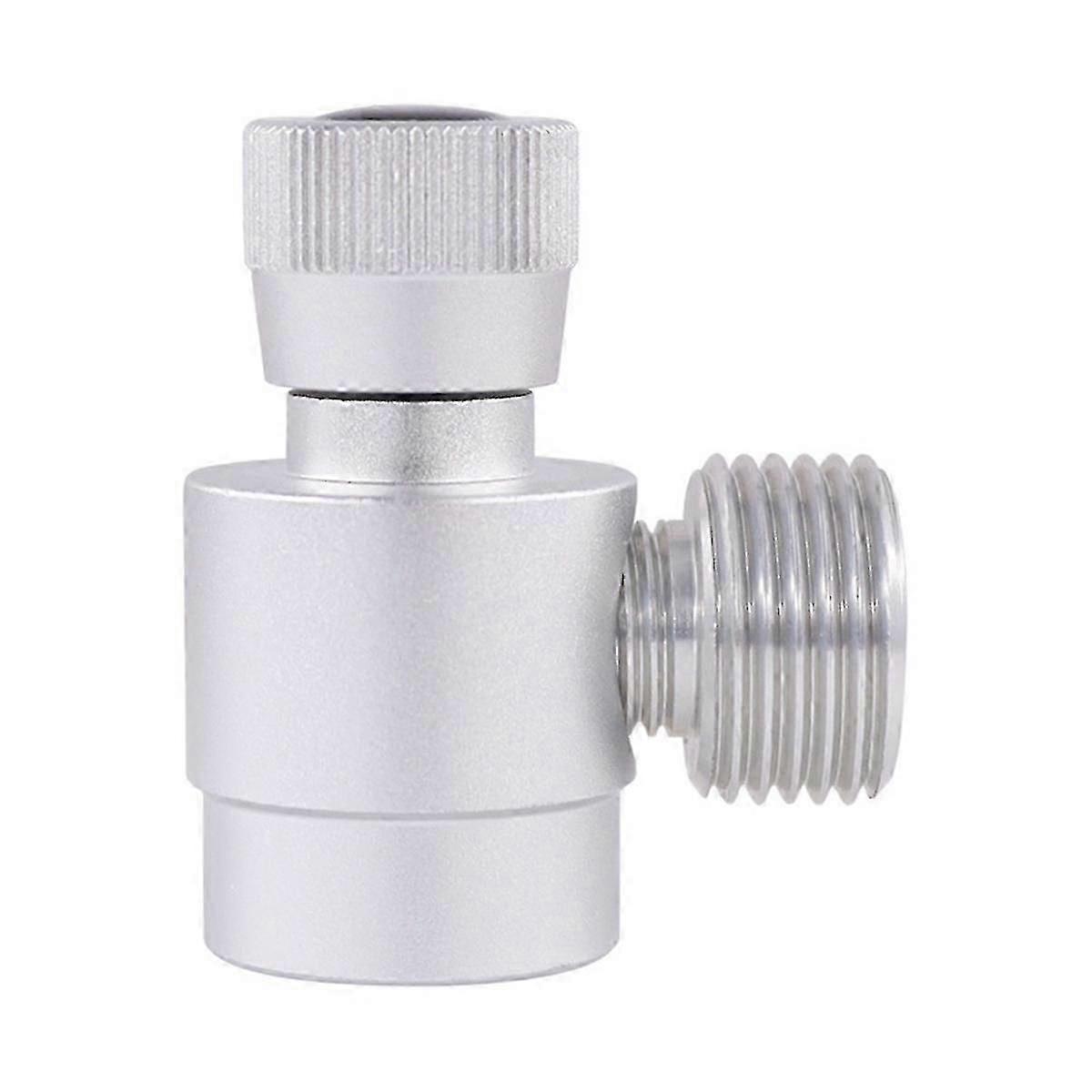 CO2 Cylinder Refill Adapter, Self-Made Gas Cylinder Regulator M10X1 to W21.8-14 Adapter compatible with Argon,CO2,Mixed Gas,Silver-B15