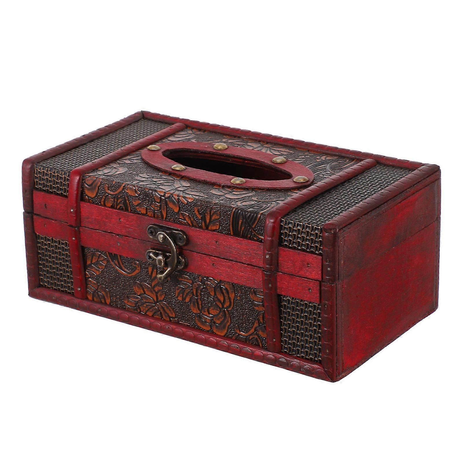 Antique Style 1 Set Decorative Tissue Box Holder for Home Office Restaurant Automotive