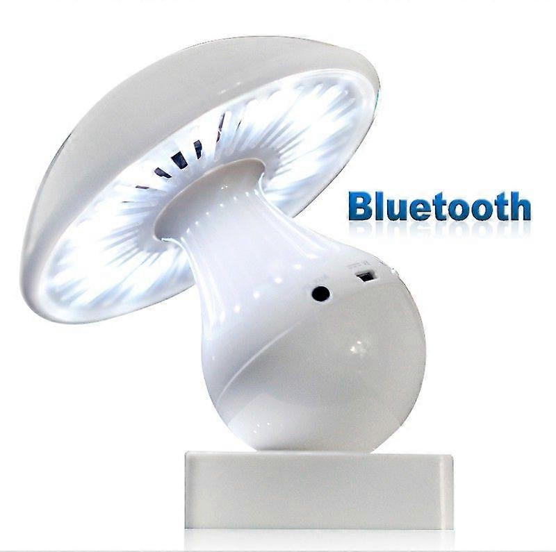 Bluetooth Lamp Mini Speaker with Radio White