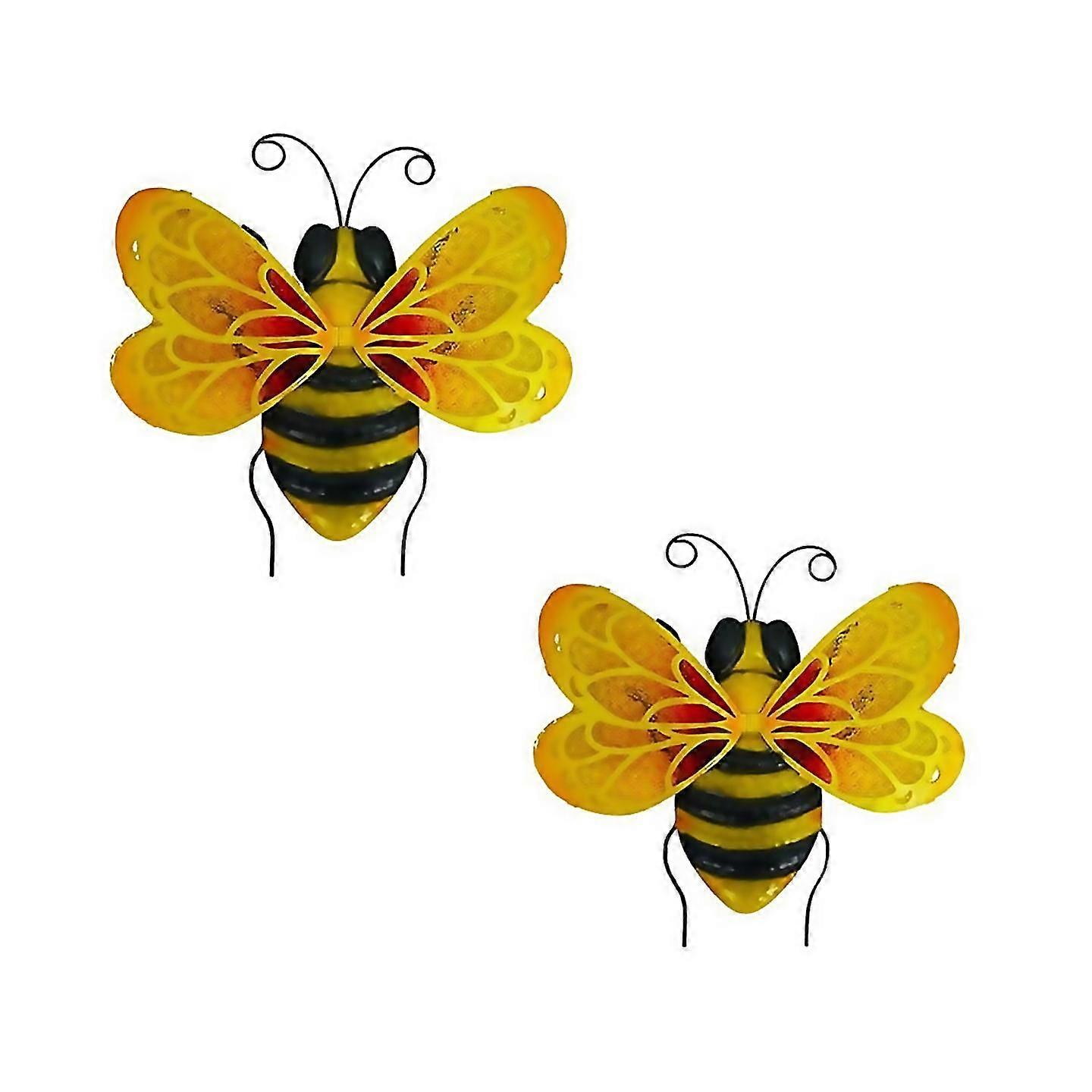 For 2pcs metal bee wall art bee outdoor decor hanging garden wall decor