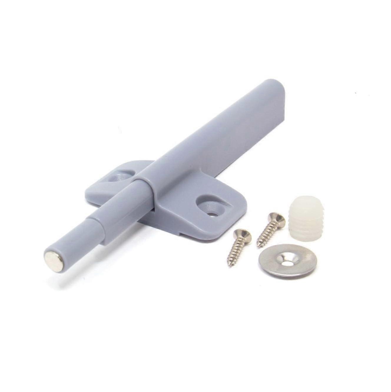 Grey Magnetic Catch for Cupboard and Wardrobe Doors - Secure Closure - 85mm/123mm Size - Pack of 1